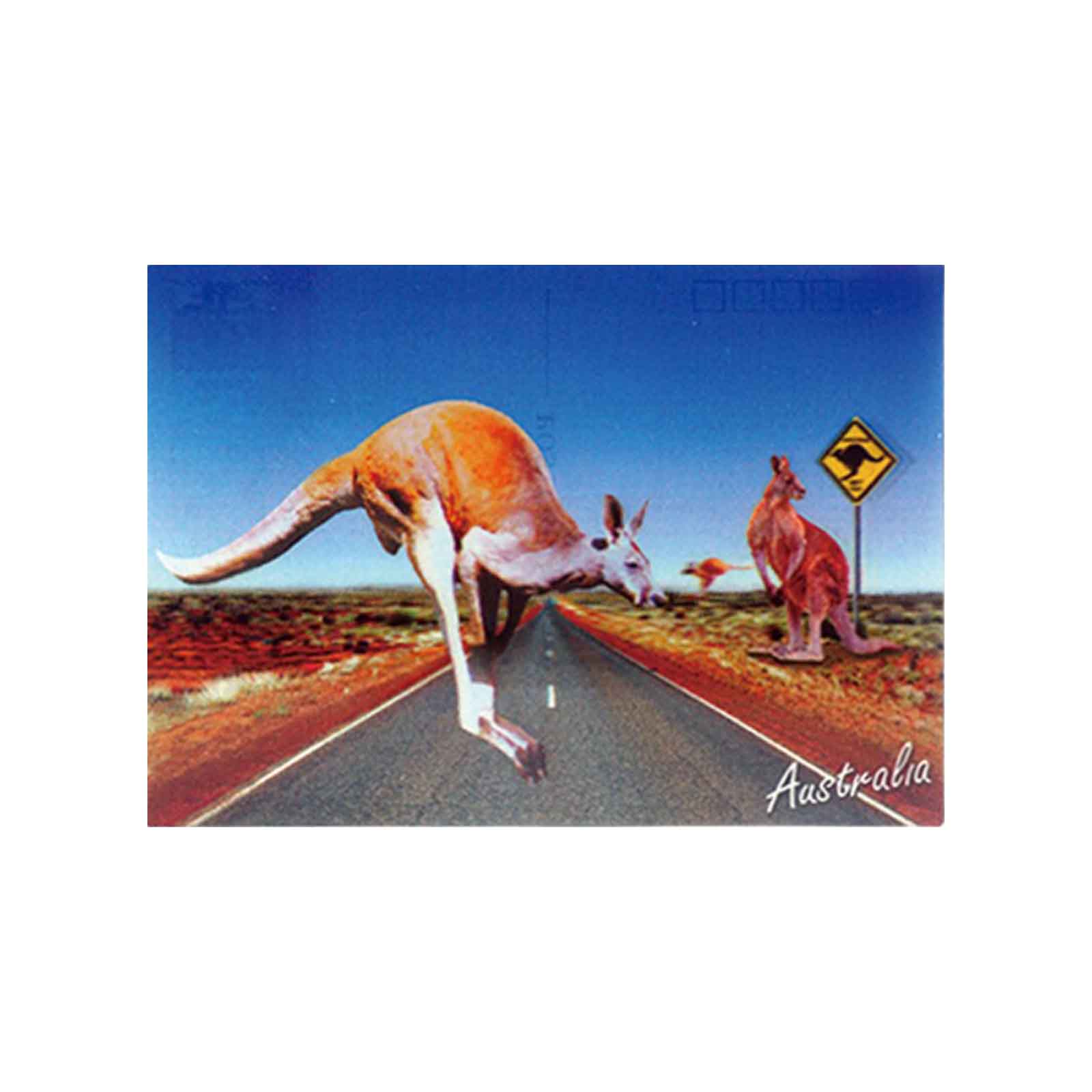 3d-Post-Card-Kangaroo-Road-Sign-Highway