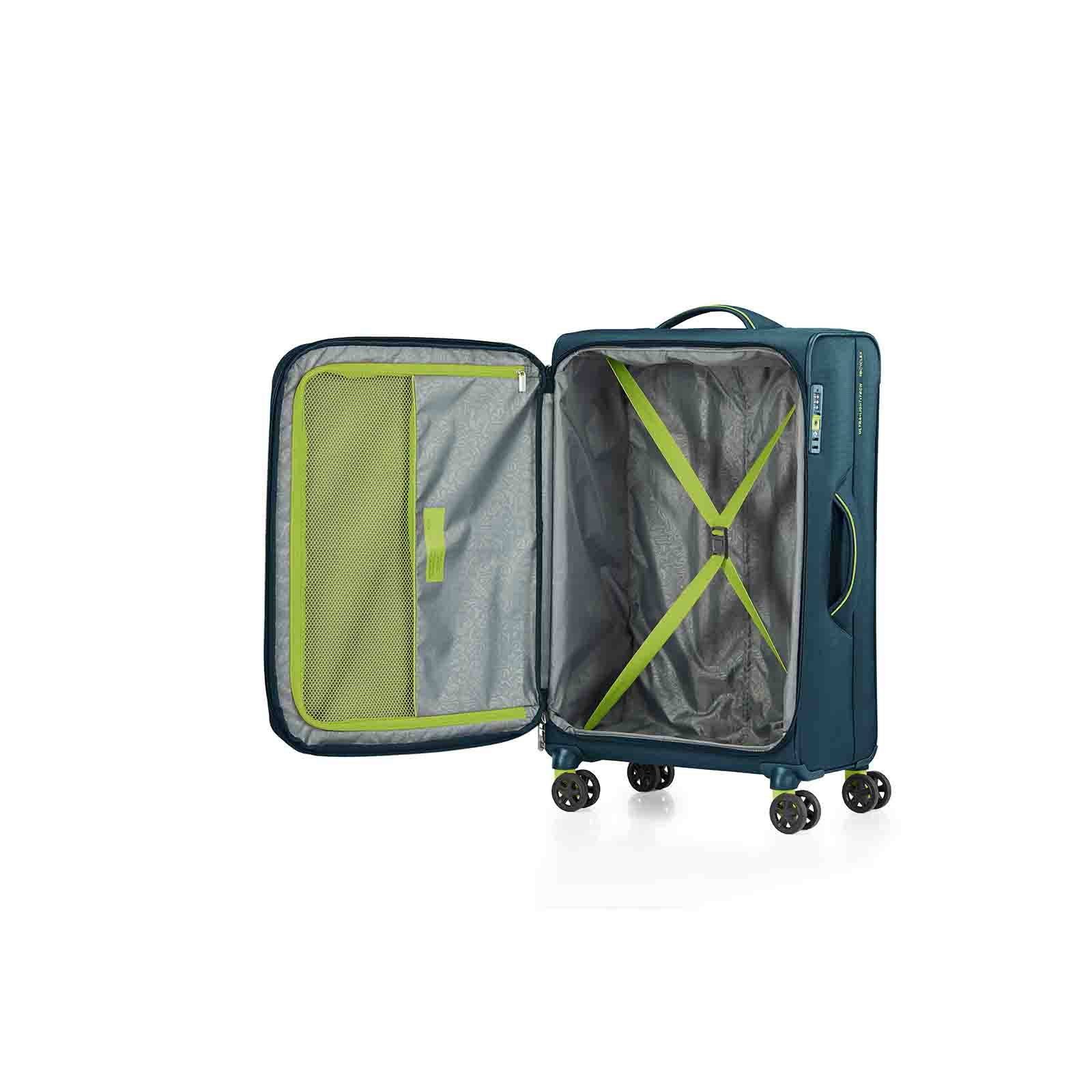 American-Tourister-Applite-4-Eco-71cm-Suitcase-Varsity-Green-Open