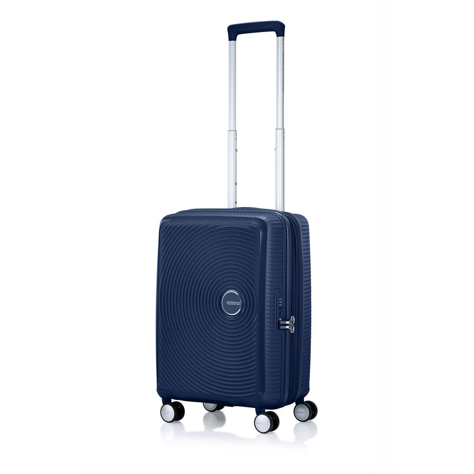 American-Tourister-Curio-2-55cm-Carry-On-Suitcase-Arctic-Navy-Angle