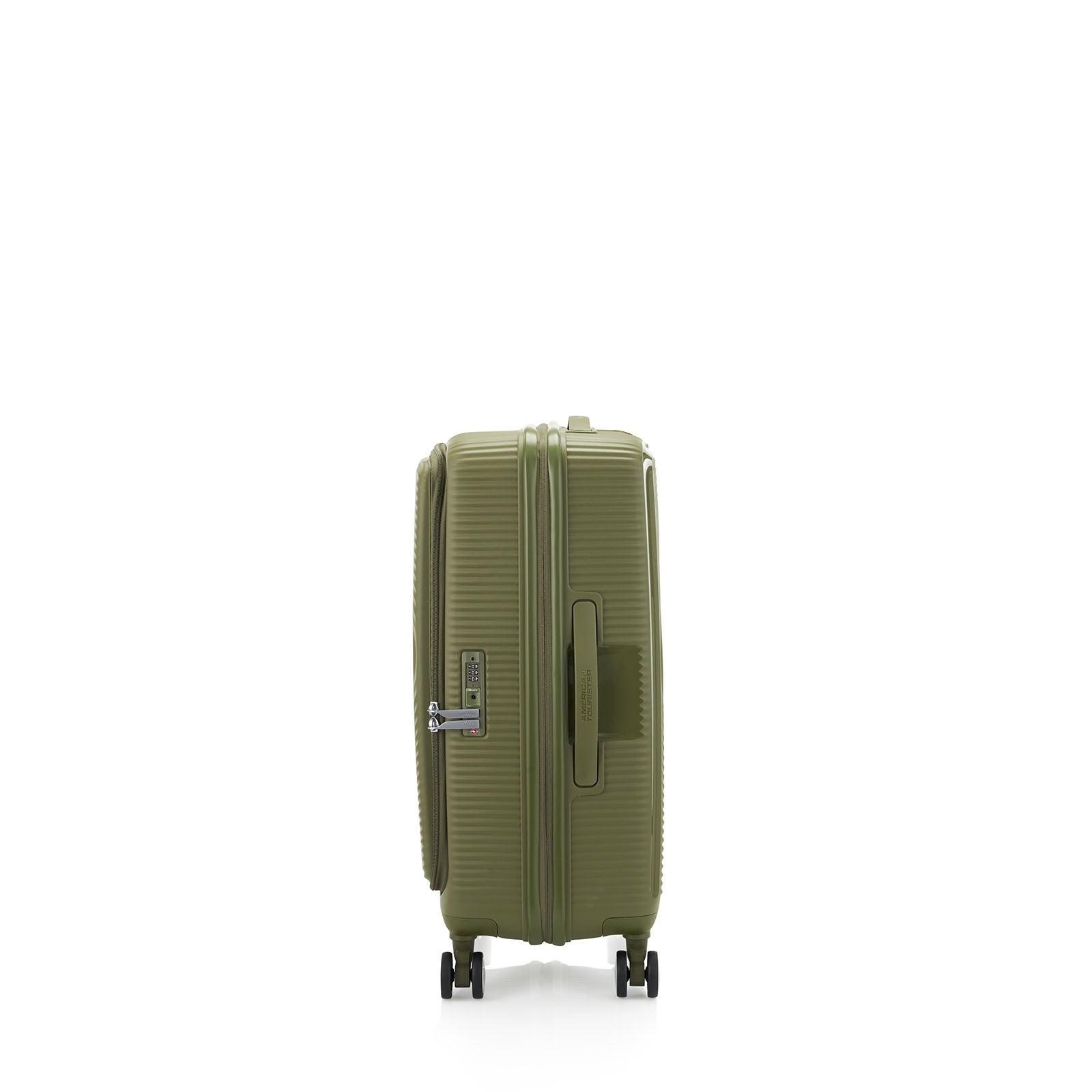 American-Tourister-Curio-Book-Opening-68cm-Suitcase-Khaki-Side