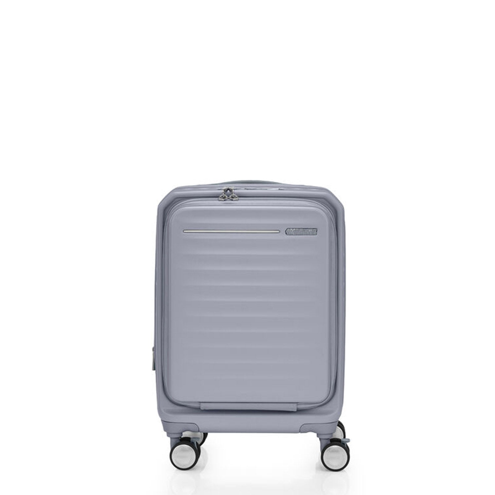 American-Tourister-Frontec-54cm-Suitcase-Cool-Grey-Front