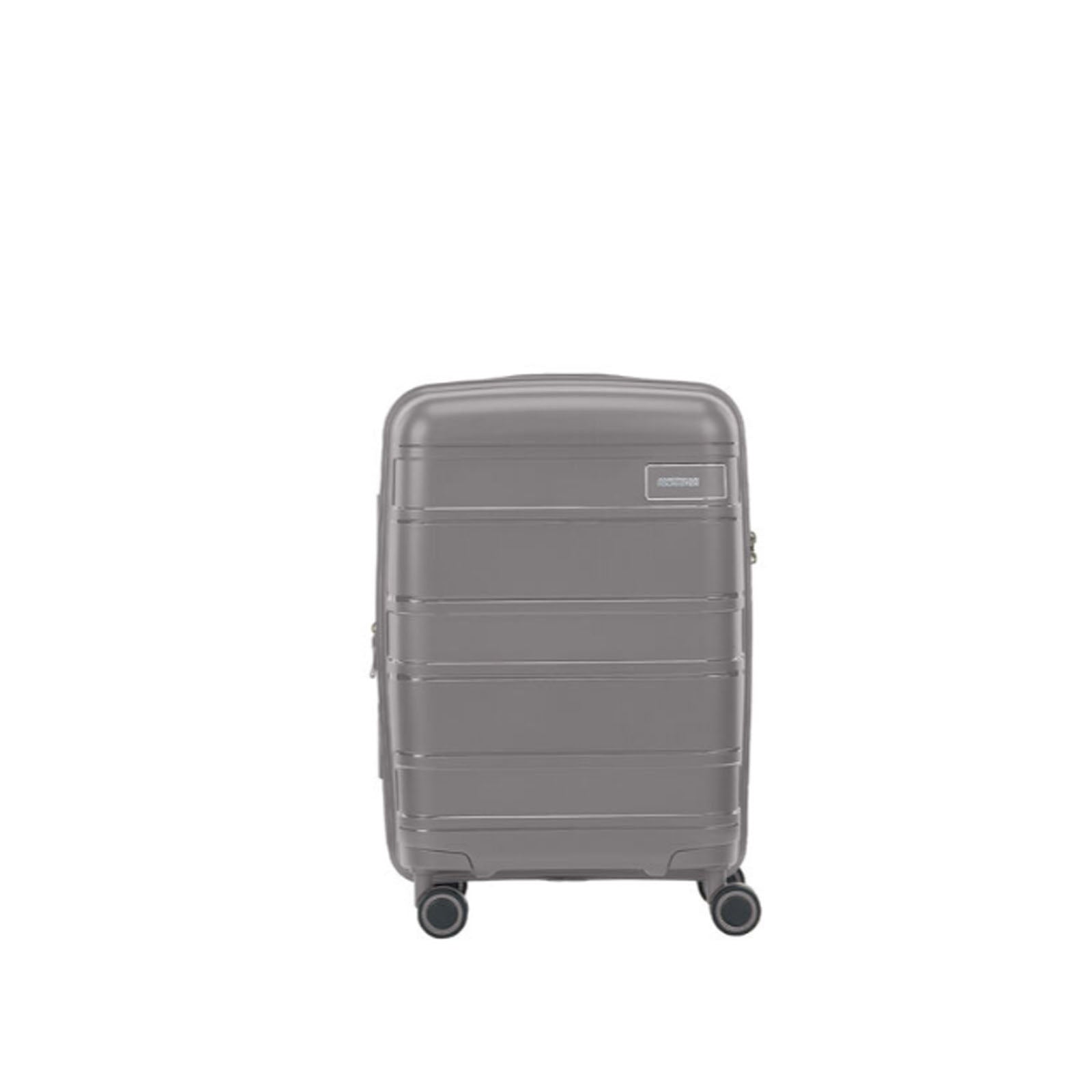 American-Tourister-Light-Max-55cm-Carry-On-Suitcase-Mercury-Grey-Front