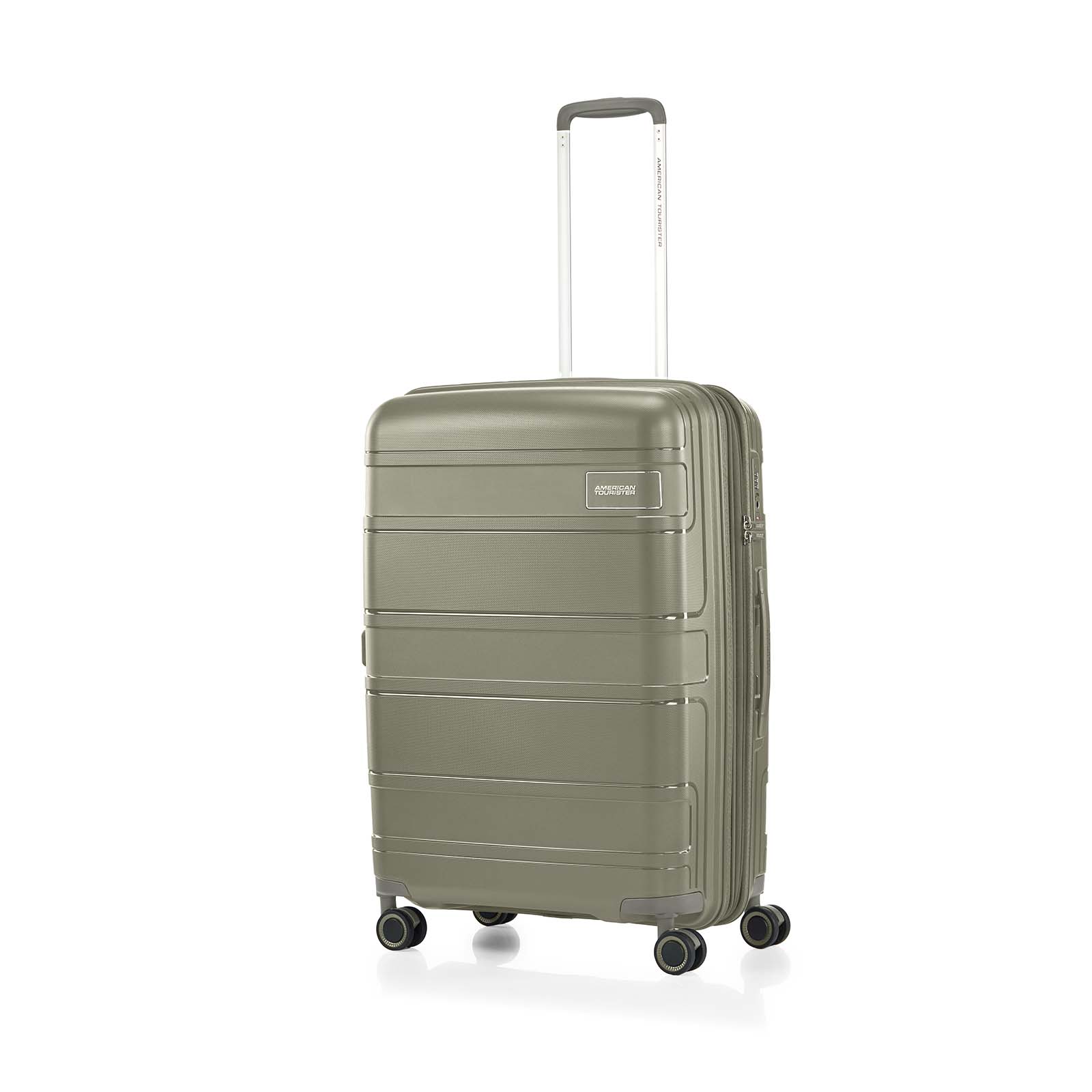 American-Tourister-Light-Max-69cm-Suitcase-Khaki-Angle
