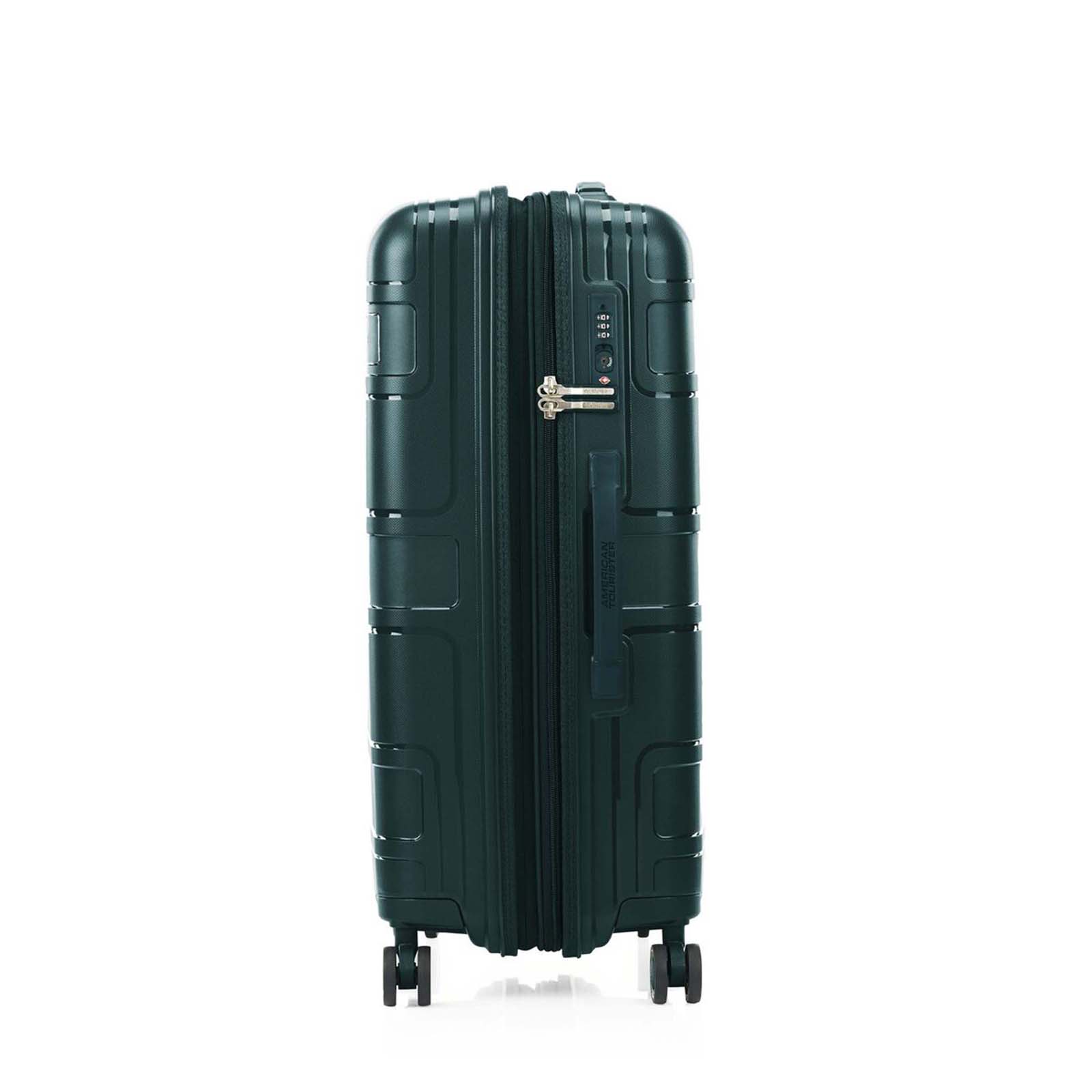 American-Tourister-Light-Max-69cm-Suitcase-Varsity-Green-Lock