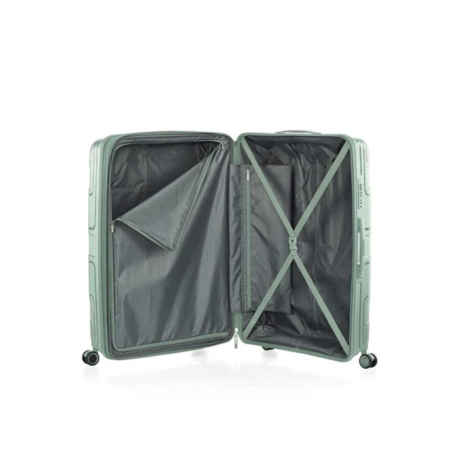 American-Tourister-Light-Max-82cm-Suitcase-Urban-Green-Interior
