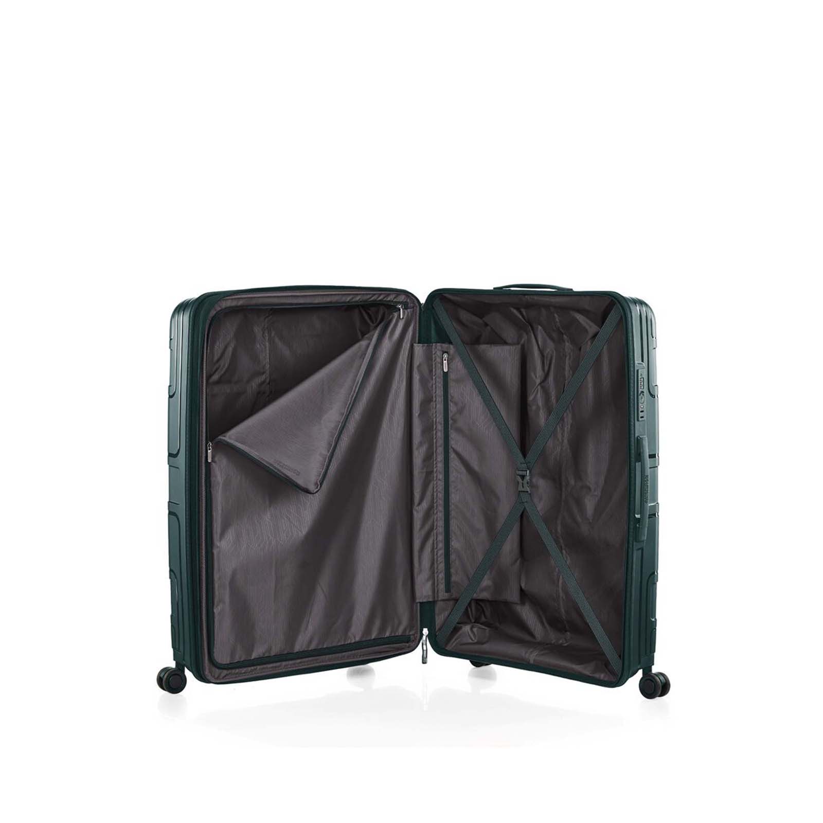 American-Tourister-Light-Max-82cm-Suitcase-Varsity-Green-Open