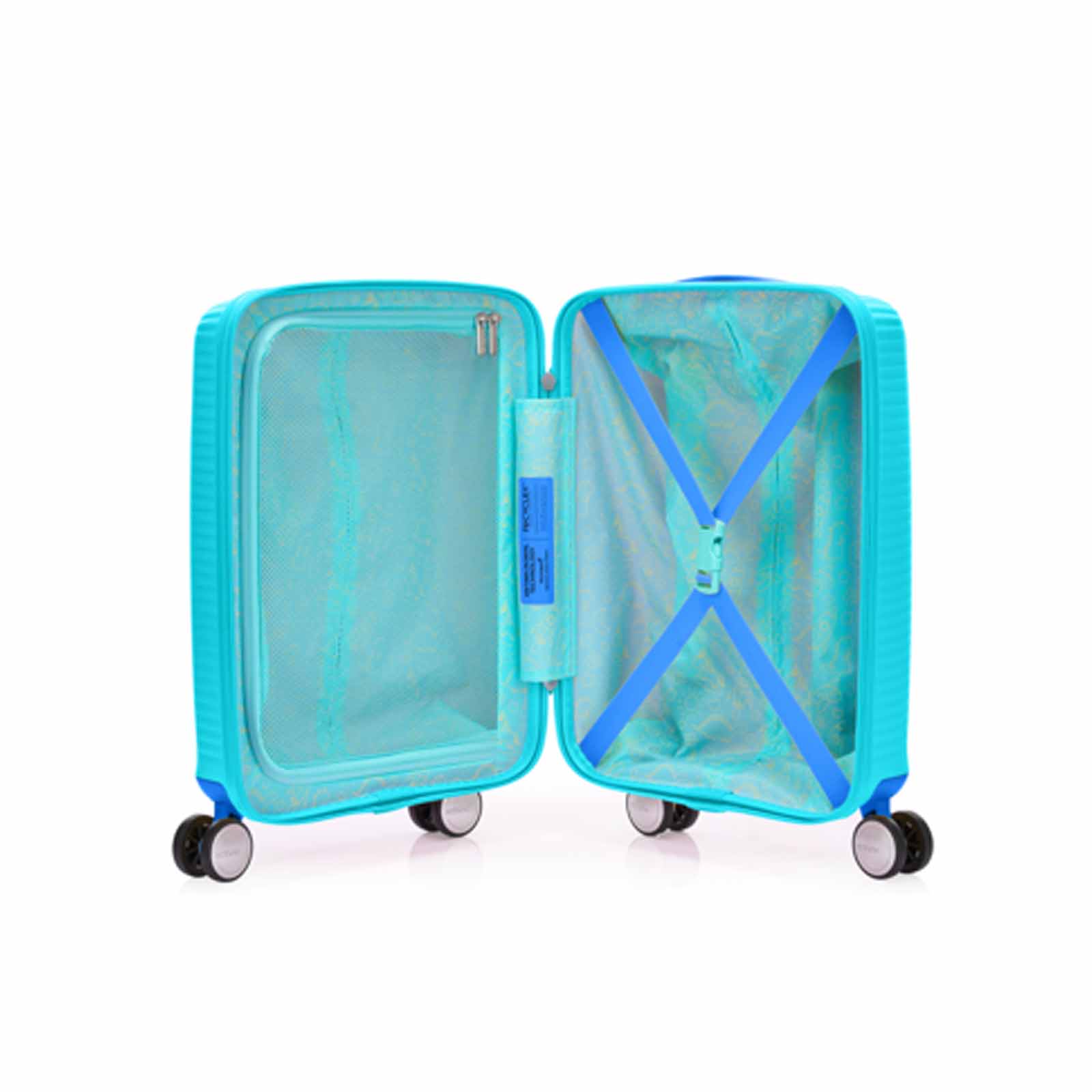 American-Tourister-Little-Curio-47cm-Carry-On-Suitcase-ASR-Teal-Blue-Open