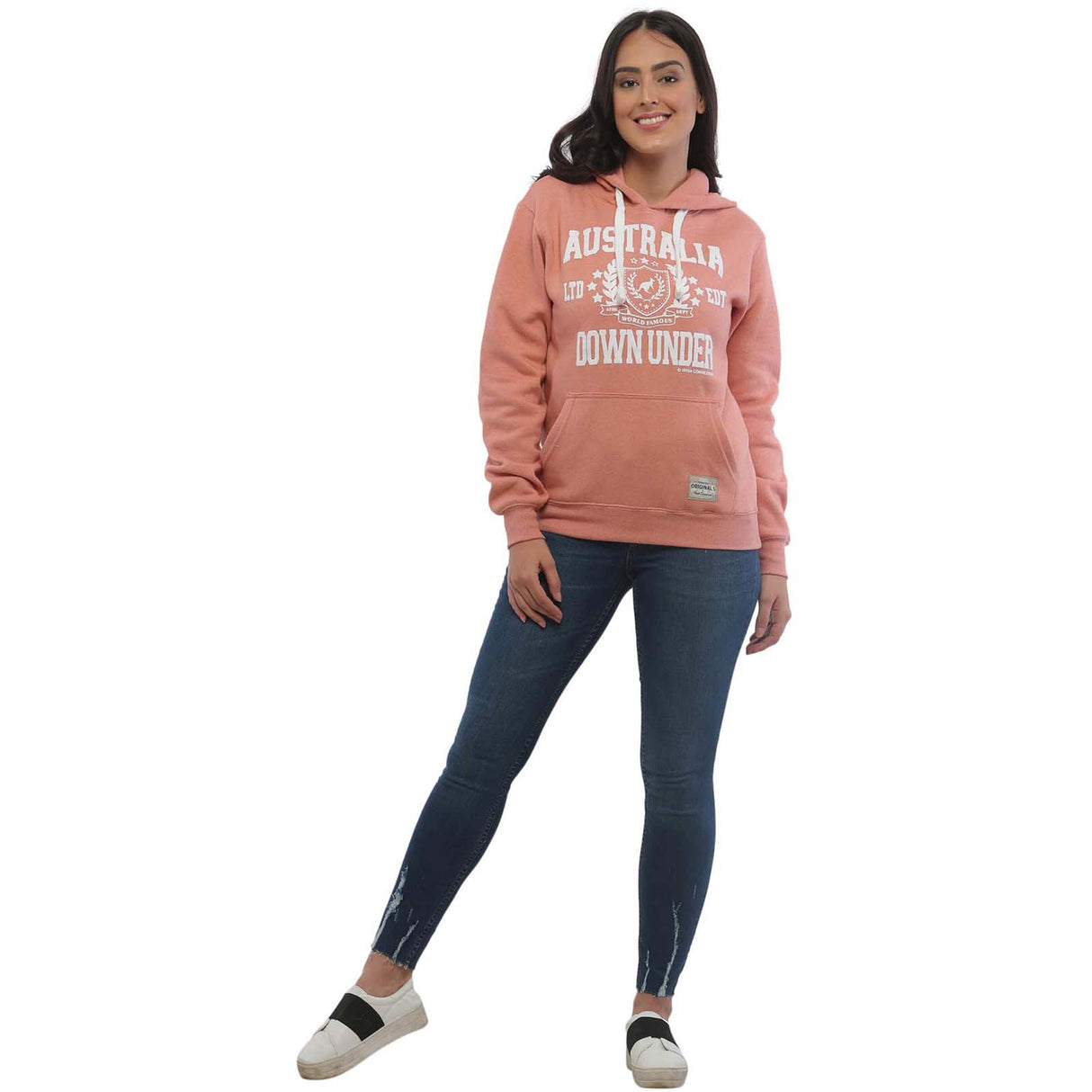 Australia-Crest-Unisex-Hoodie-Nude-Front-2