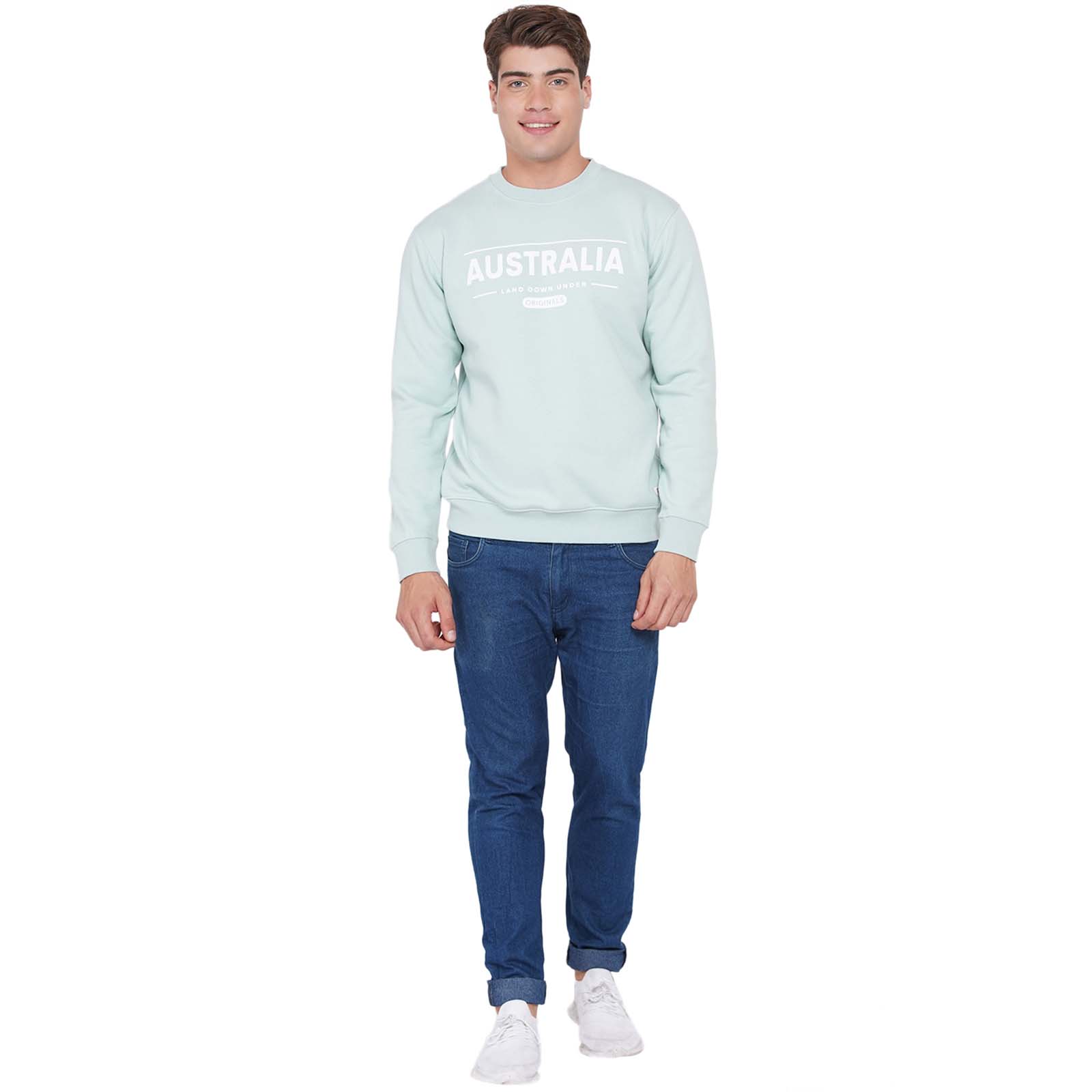 Australia-Down-Under-Logo-Unisex-Sweat-Pistachio-Front-1