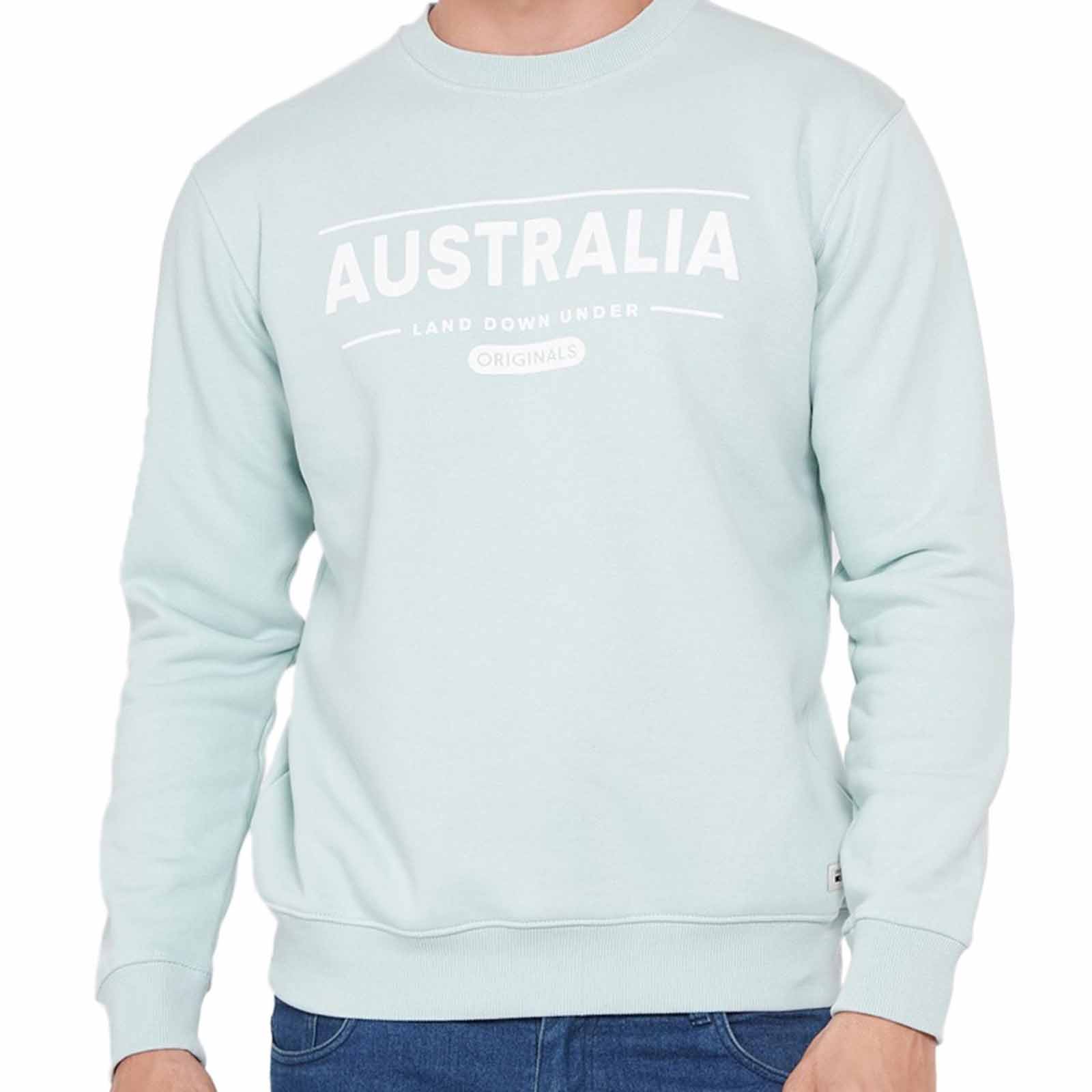 Australia-Down-Under-Logo-Unisex-Sweat-Pistachio-Front