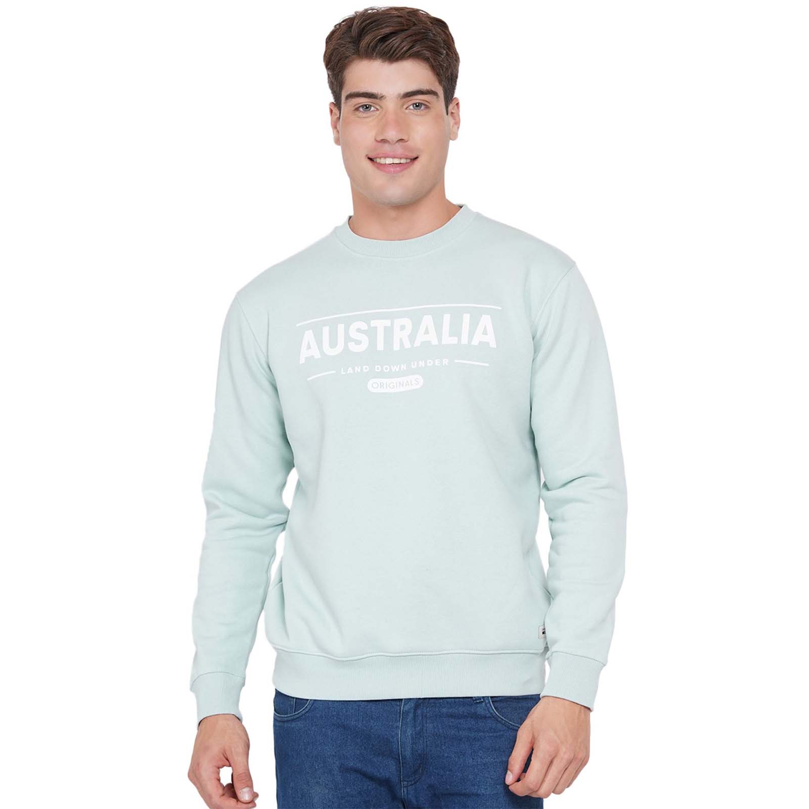 Australia-Down-Under-Logo-Unisex-Sweat-Pistachio