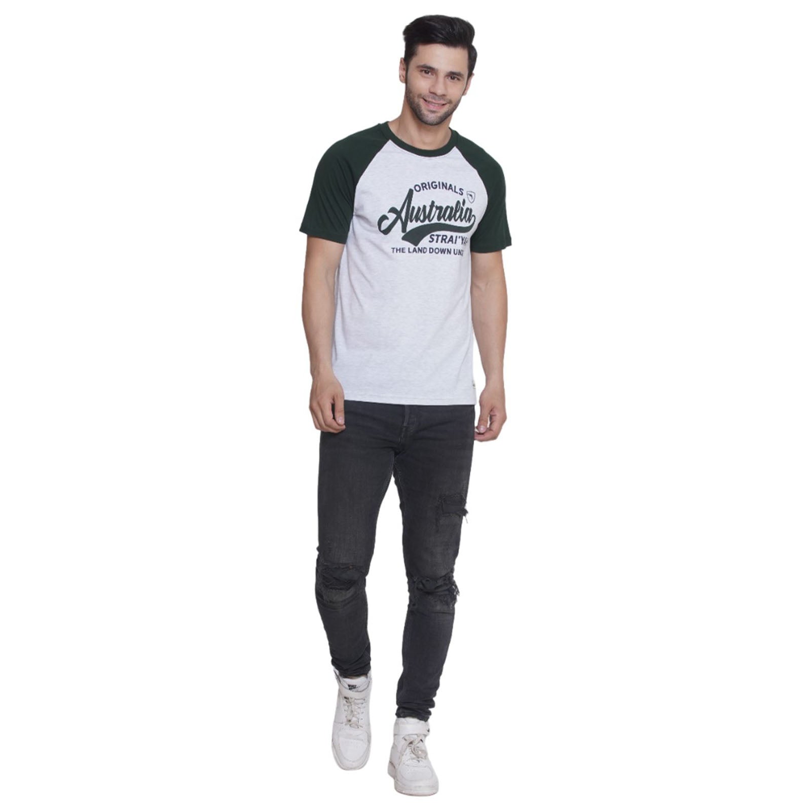 Australia Raglan Unisex T-Shirt Ash Grey XXL