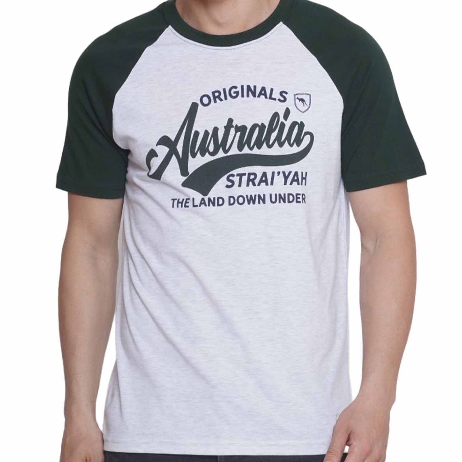 Australia Raglan Unisex T-Shirt Ash Grey XXL