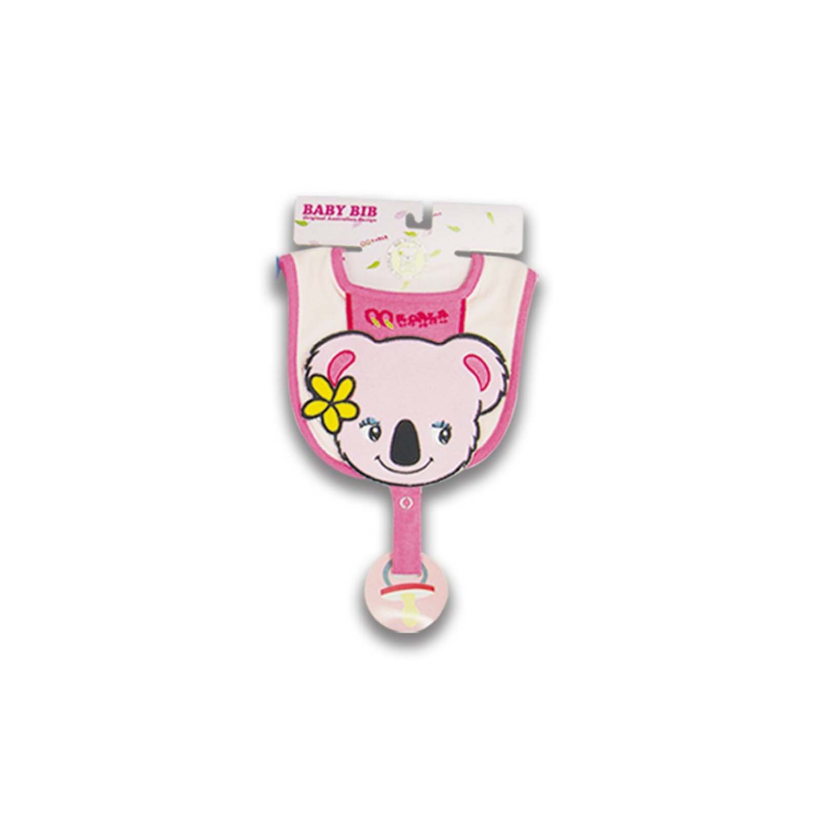 Baby-Bib-Koala-Face-Pink