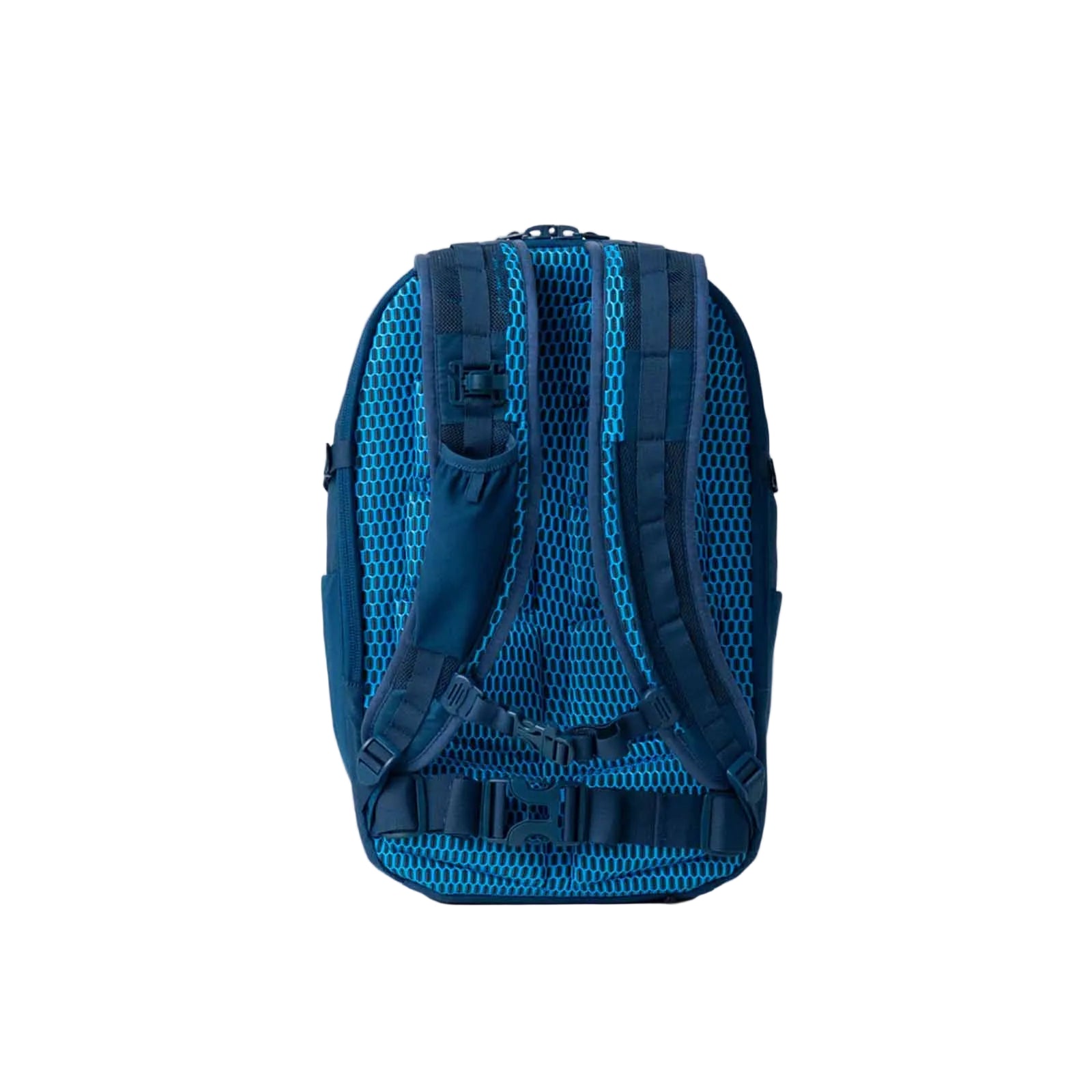 Blue backpack on a white background