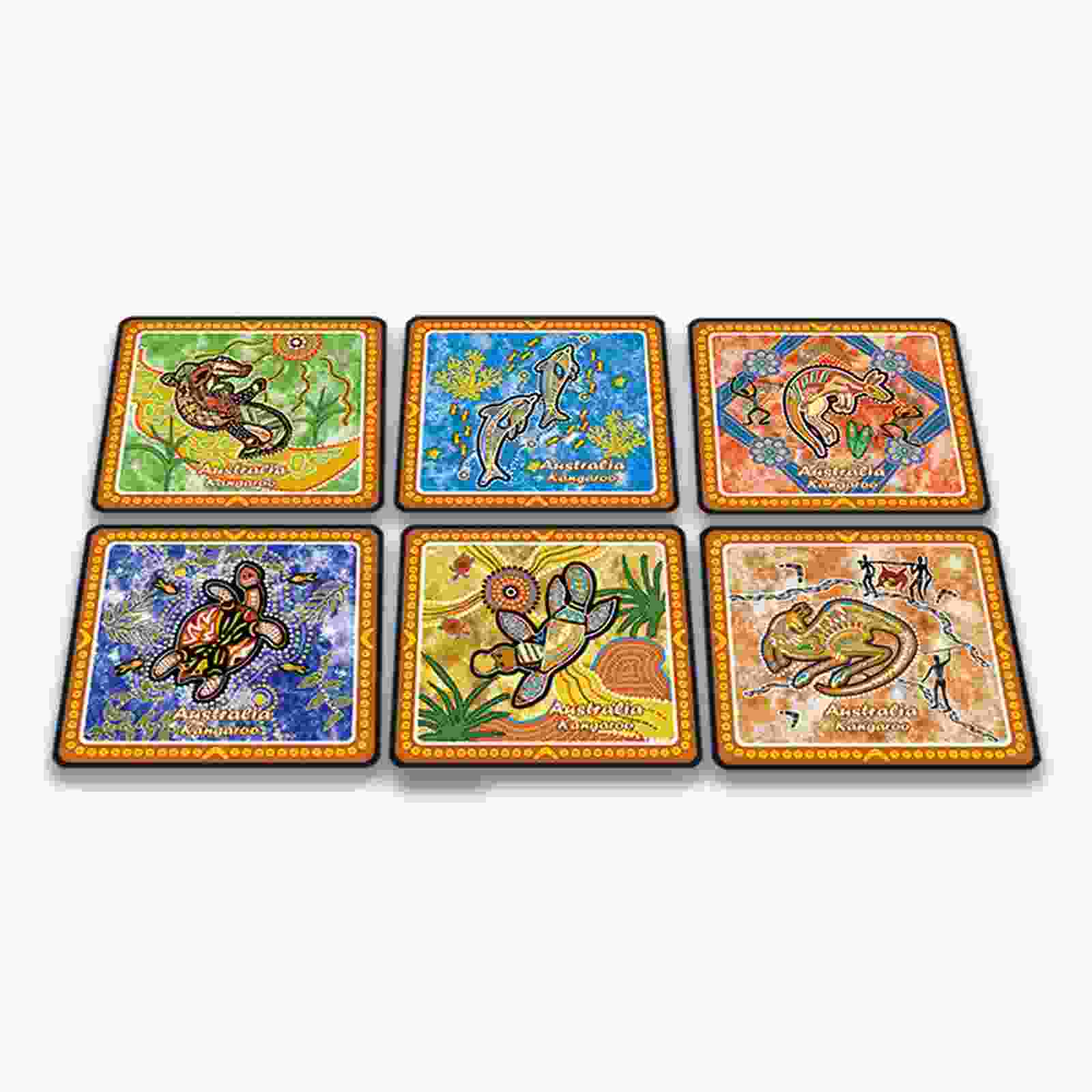 Coaster-6-Pcs-Boxed-Aboriginal-Animal-Art