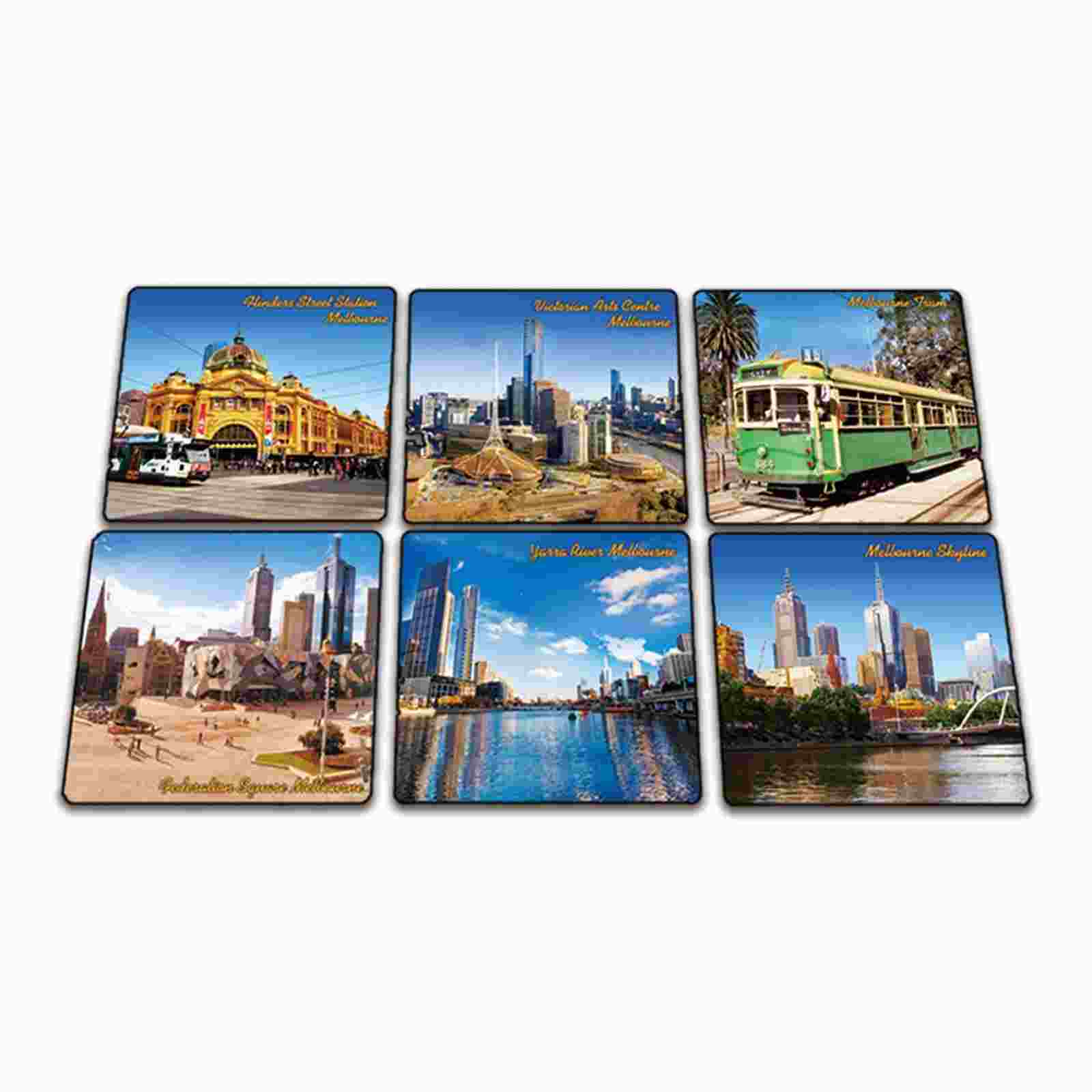 Coaster-6-Pcs-Boxed-Melbourne-Scenes