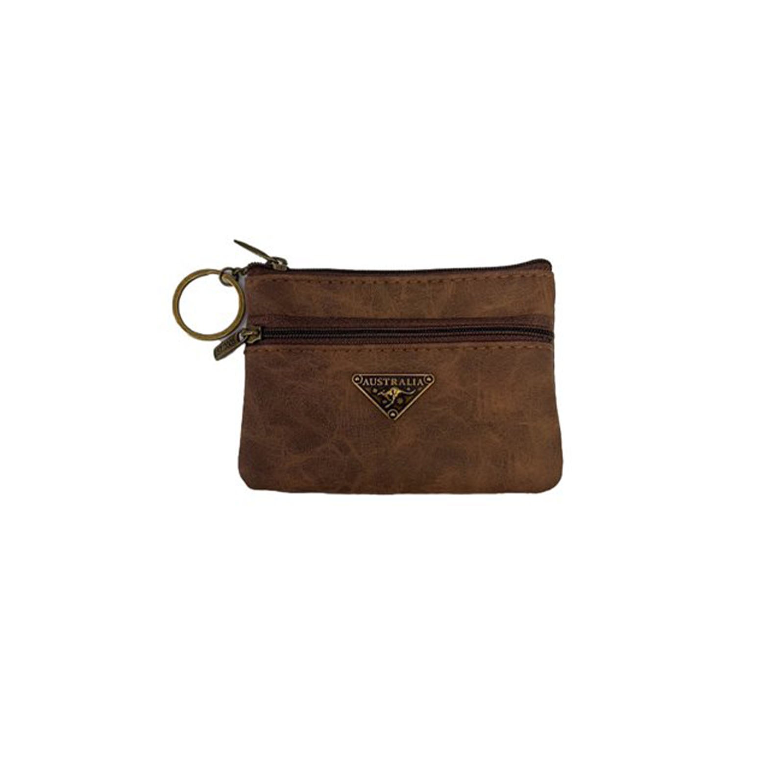 Coin-Purse-Metal-Badge-2-Zipper-Brown