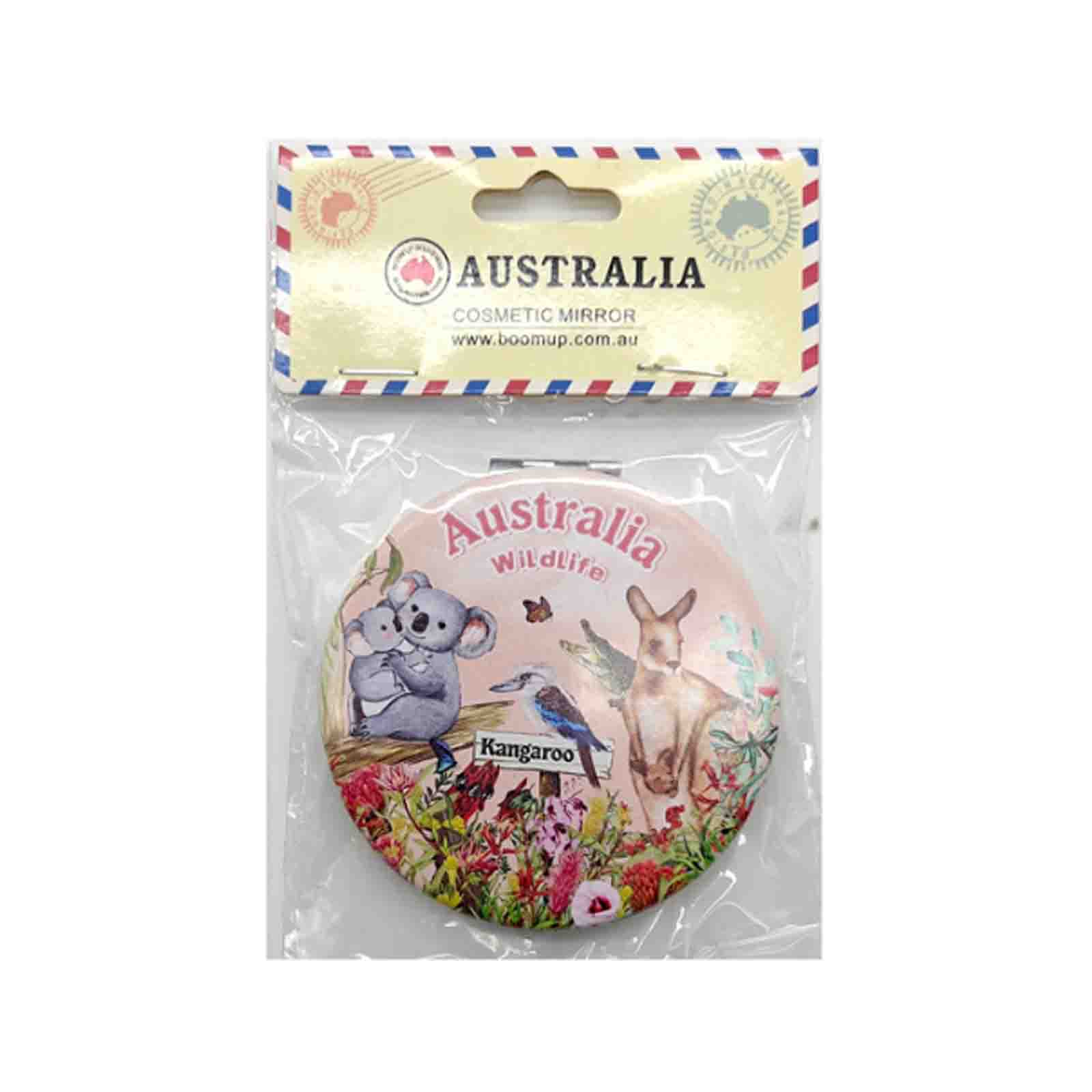 Analyzing image Cosmetic-Mirror-Round-Australia-Wildlife-Pink