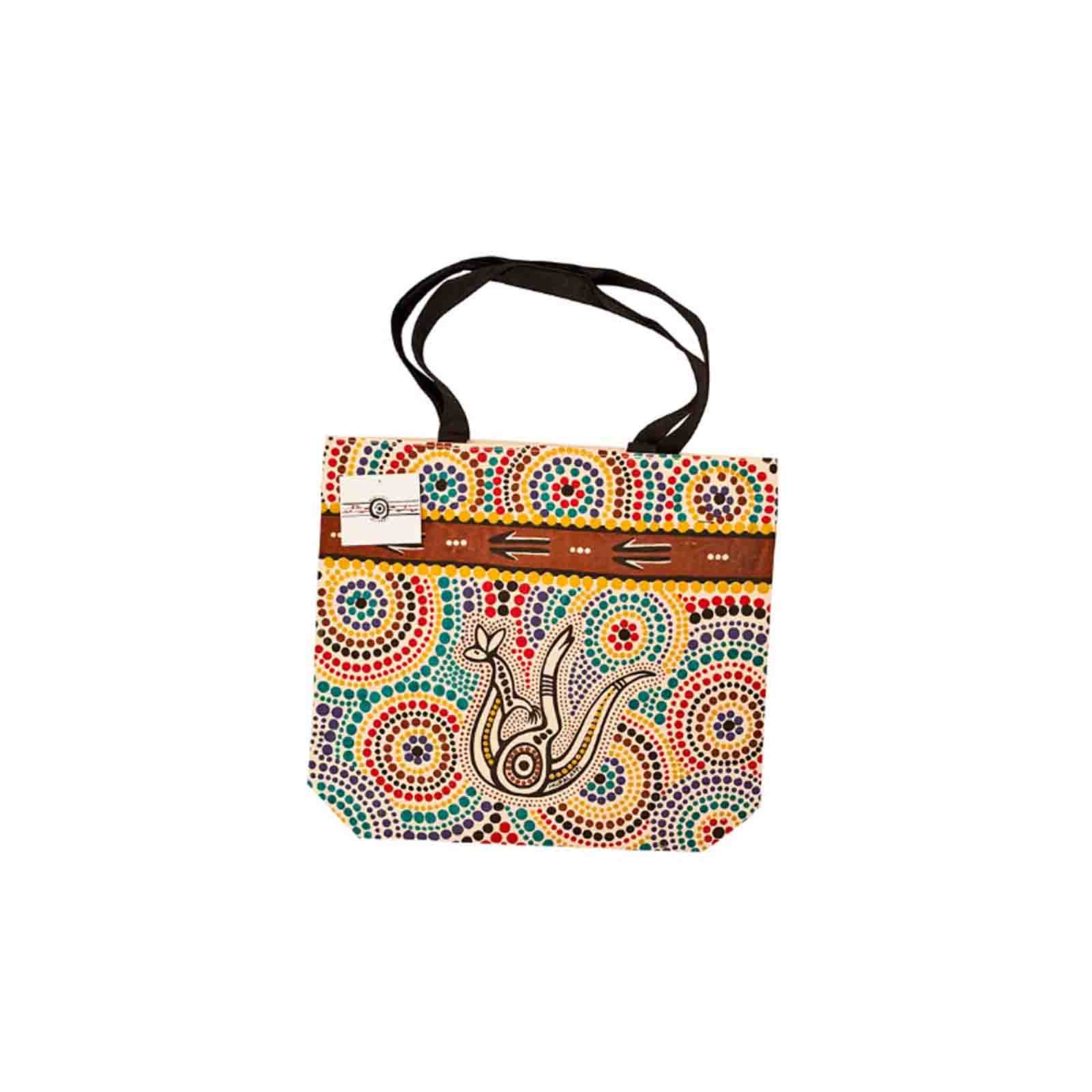 Cotton-Canvas-Shopping-Bag-Kangaroo-in-Summer-Flowers-41x35cm