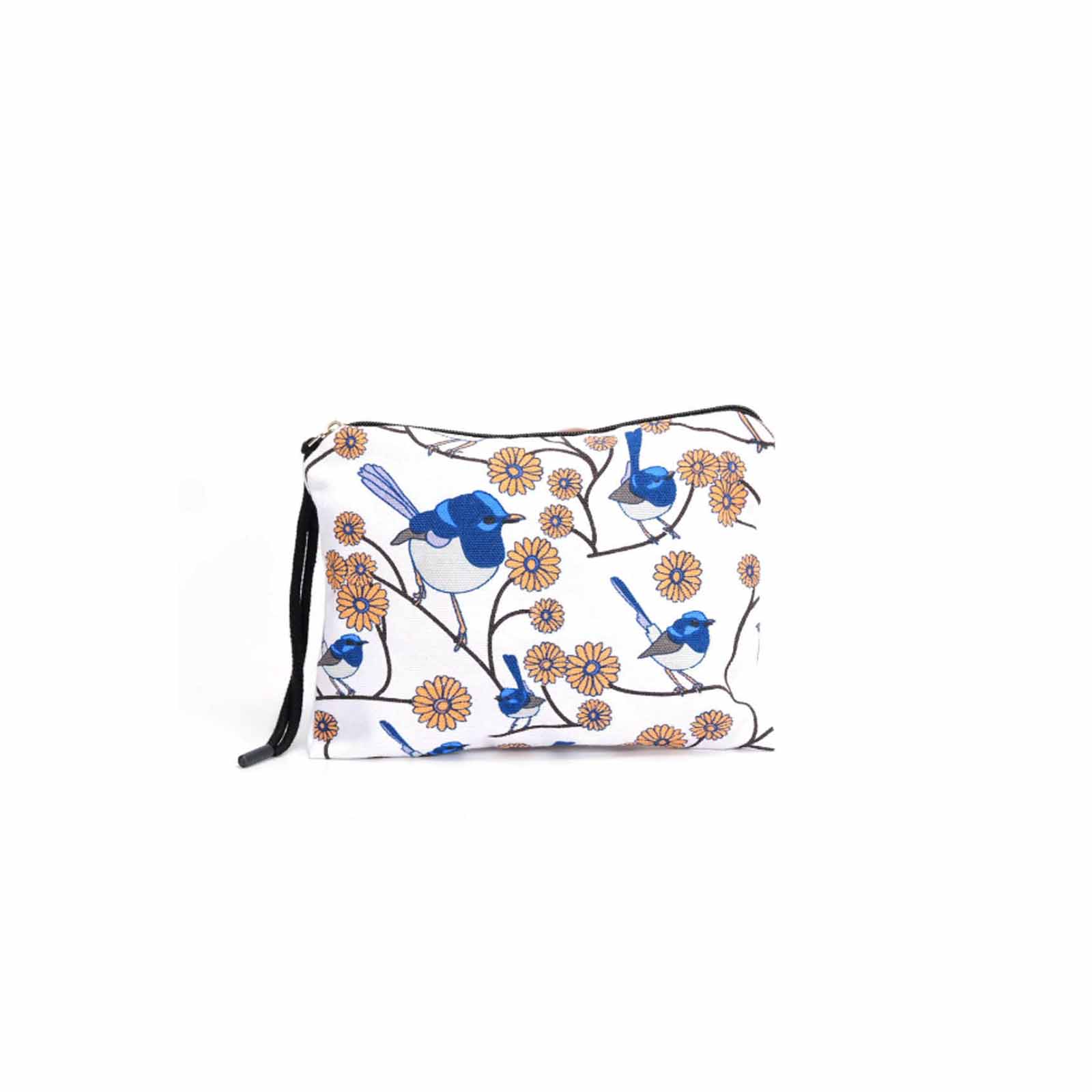 Cotton-Utility-Pouch-Blue-Wren-Bliss-21-X-17cm