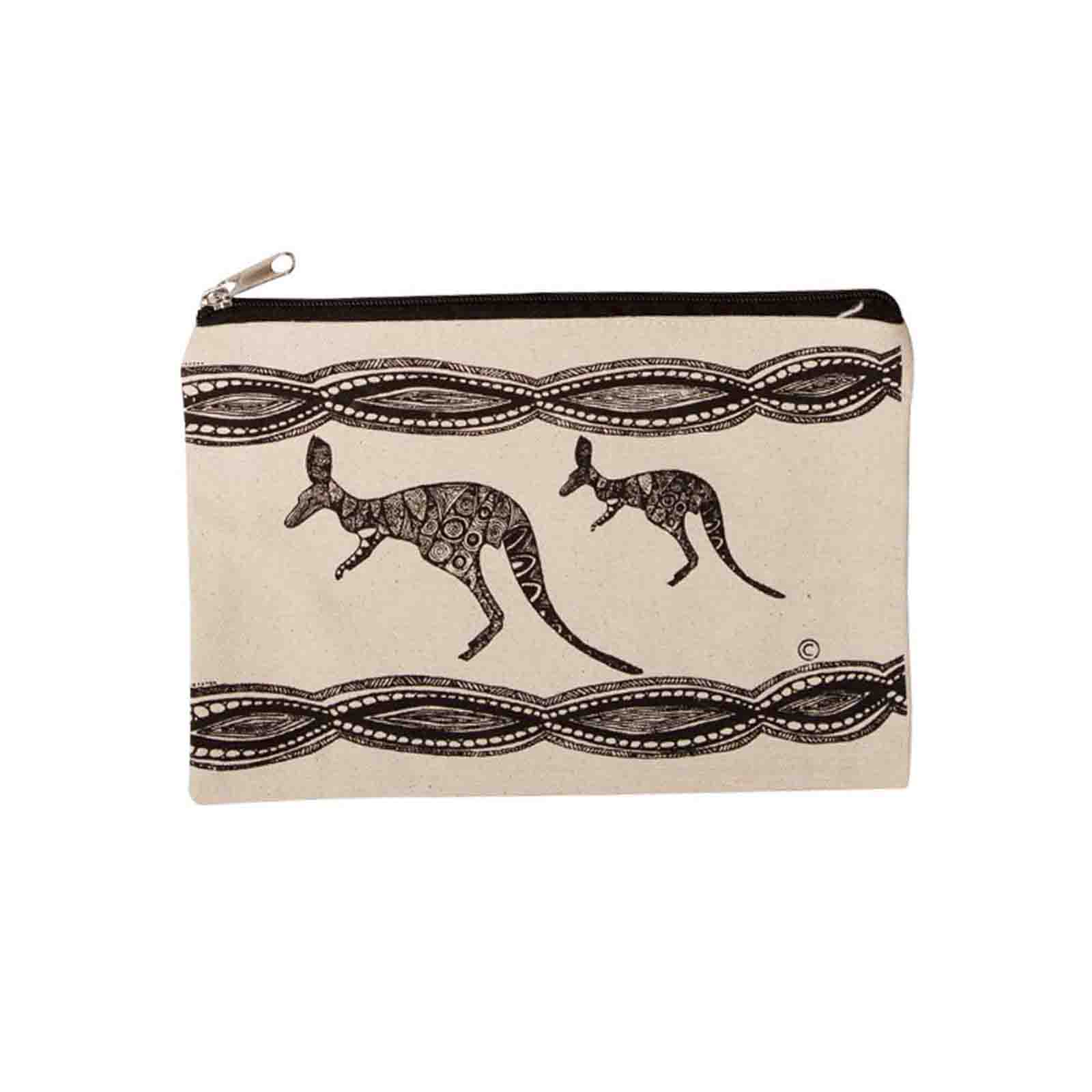 Cotton-Utility-Pouch-River-Kangaroos-22x17-cm