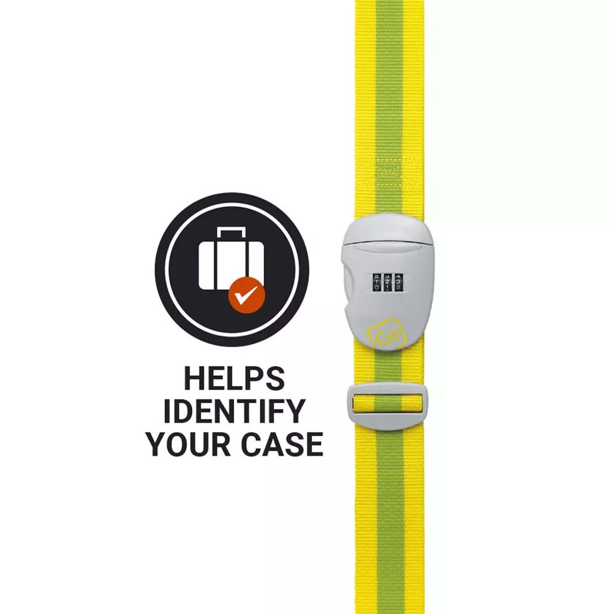 Go-Travel-Combi-Luggage-Strap-Yellow-Green-Identify