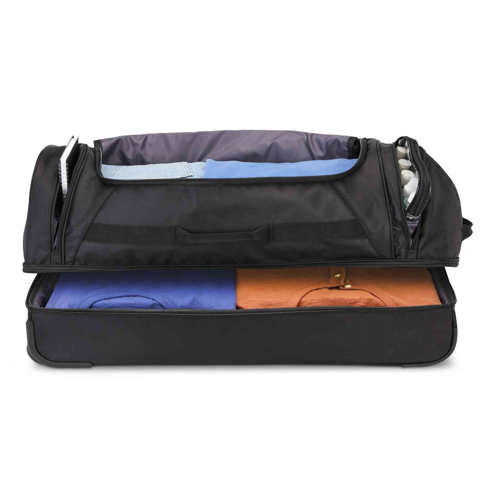 High-Sierra-Boxed-81cm-Wheeled-Duffel-Black-Open-1