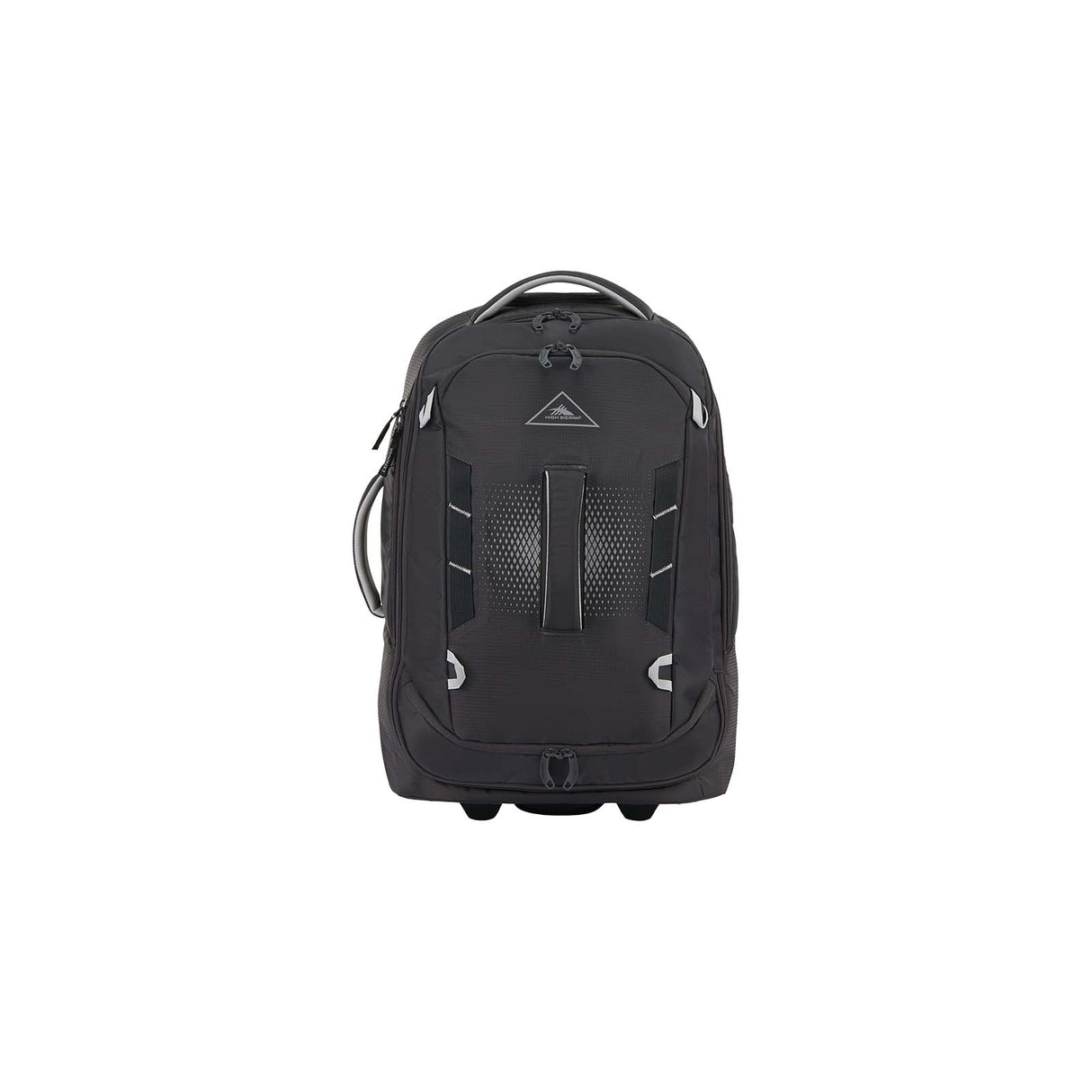 High-Sierra-Composite-V4-56cm-Carry-On-Wheeled-Duffel-Silver-Metal-Grey-Front