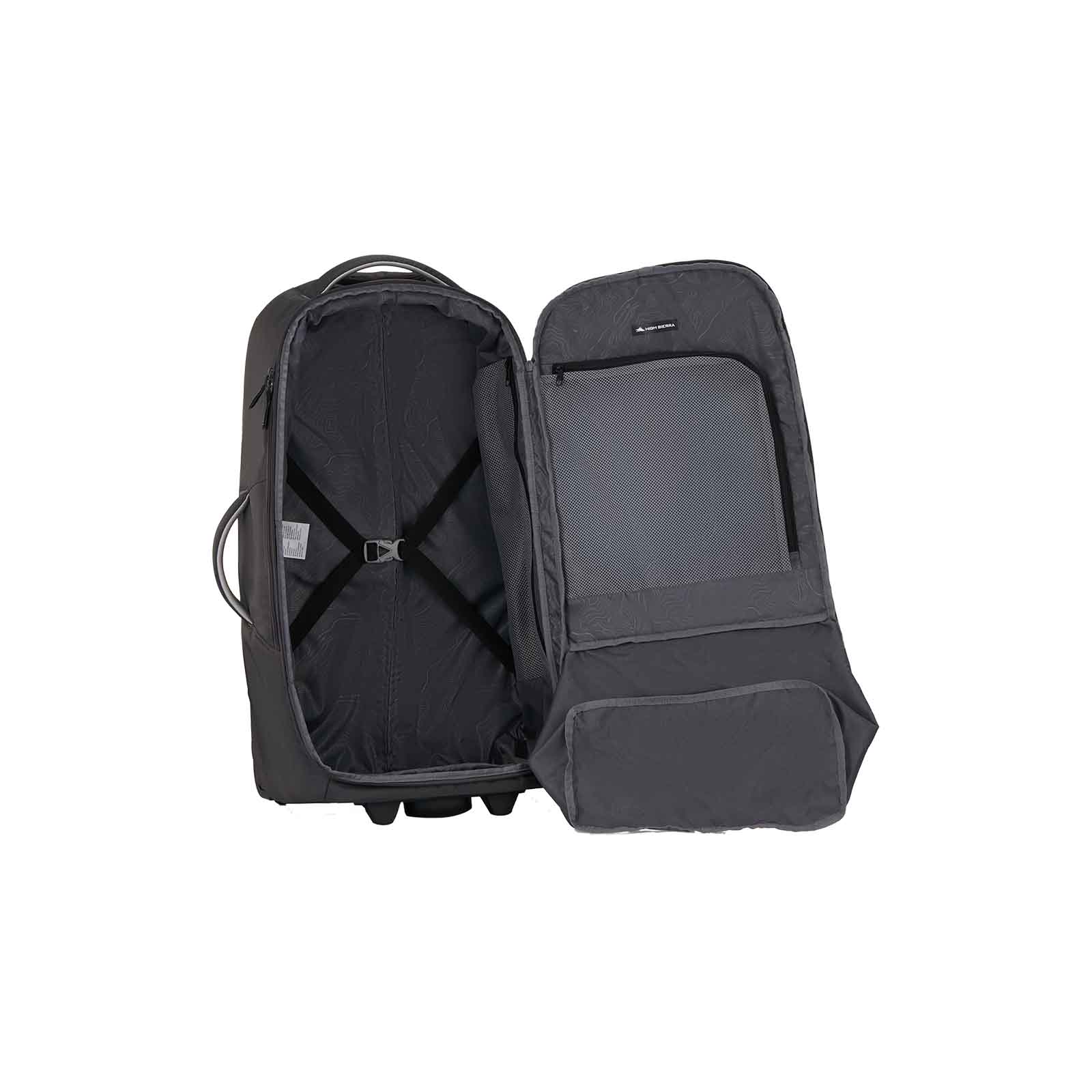 High-Sierra-Composite-V4-76cm-Wheeled-Duffel-Black-Red-Silver-Metal-Grey-Open