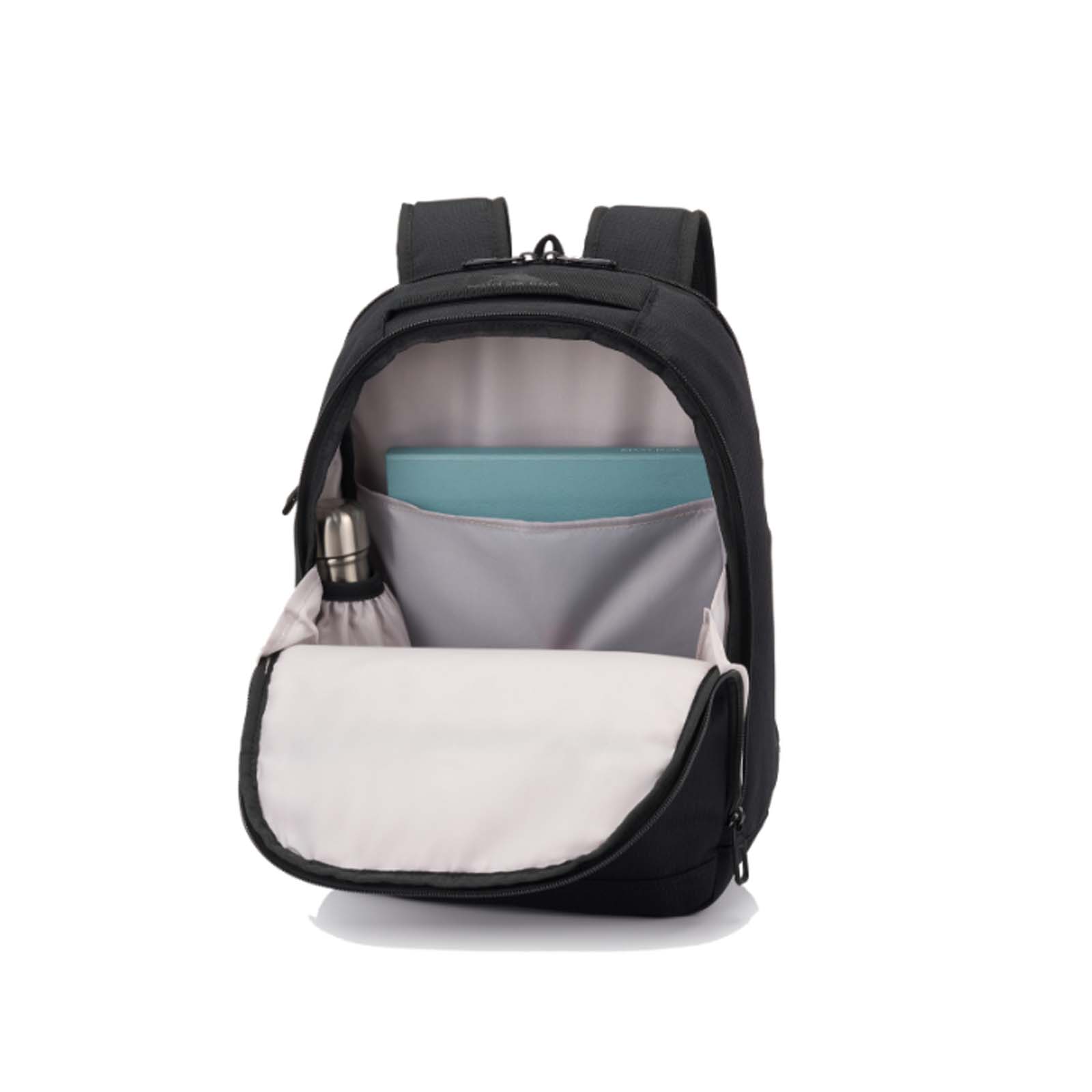 High-Sierra-Mini-Business-Backpack-Black-Open