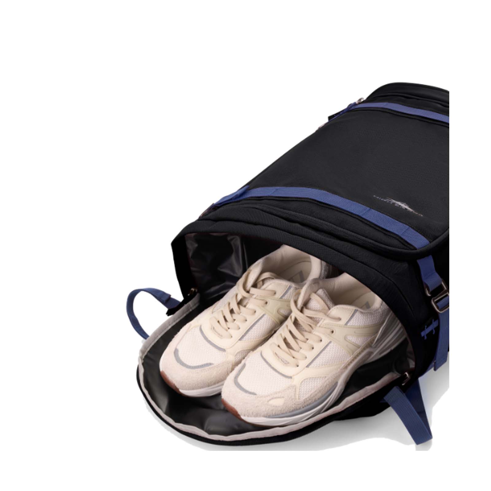 High-Sierra-Travel-Backpack-Black-Navy-Open
