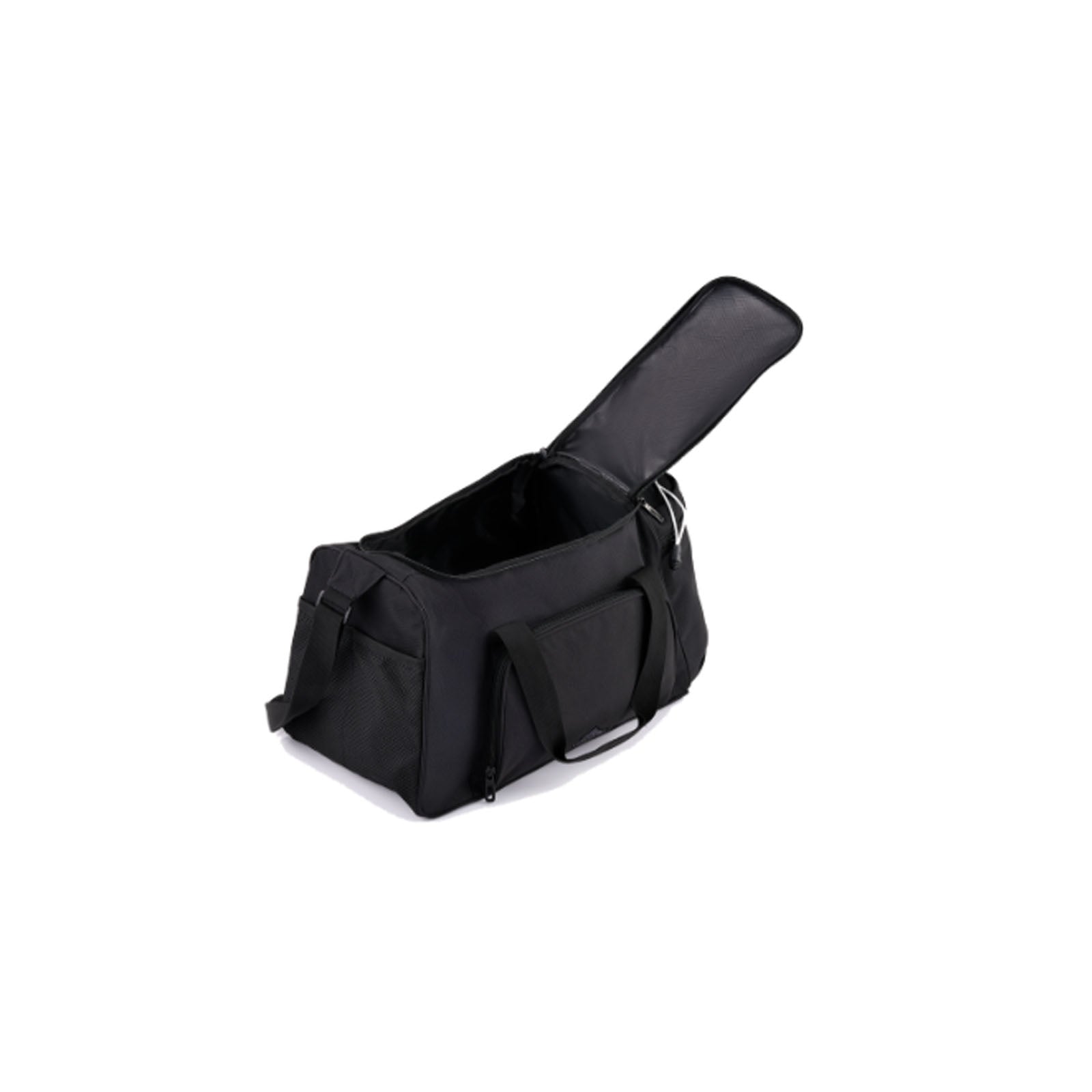 High-Sierra-Travel-Duffle-Black-Open