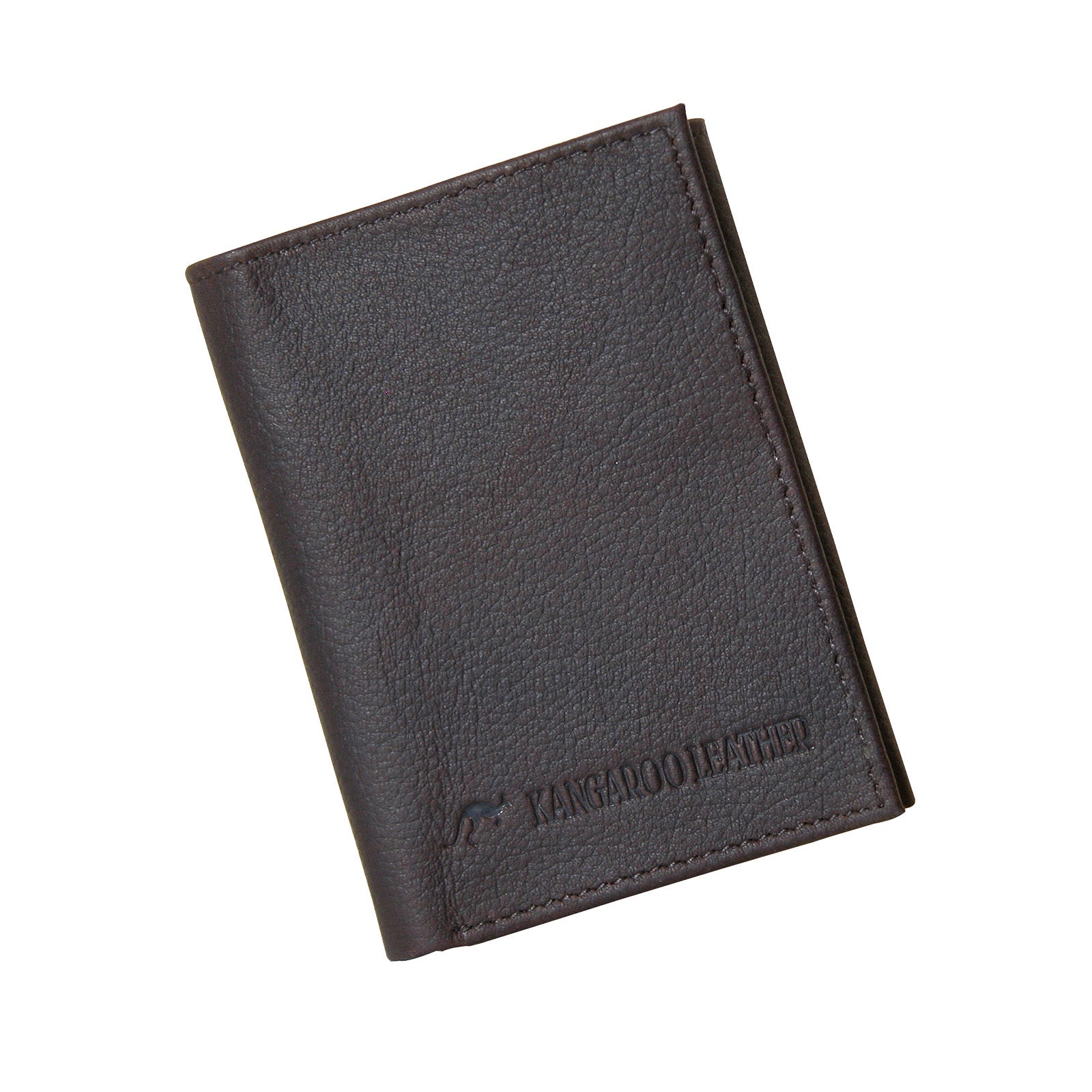 Kangaroo-Leather-Wallet-Double-Fold-Brown