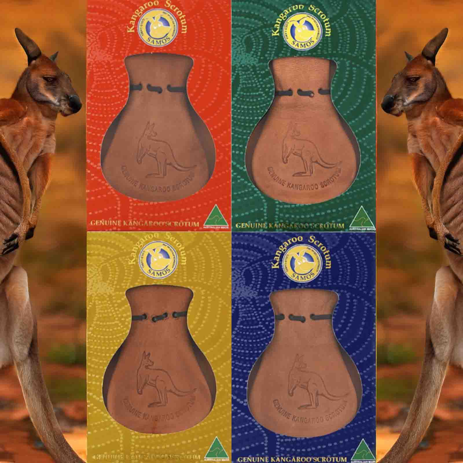 Kangaroo Scrotum Boxed Large Gold