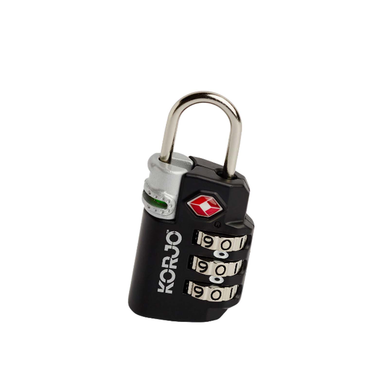 Korjo-TSA-Compliant-Indicator-Lock-Black