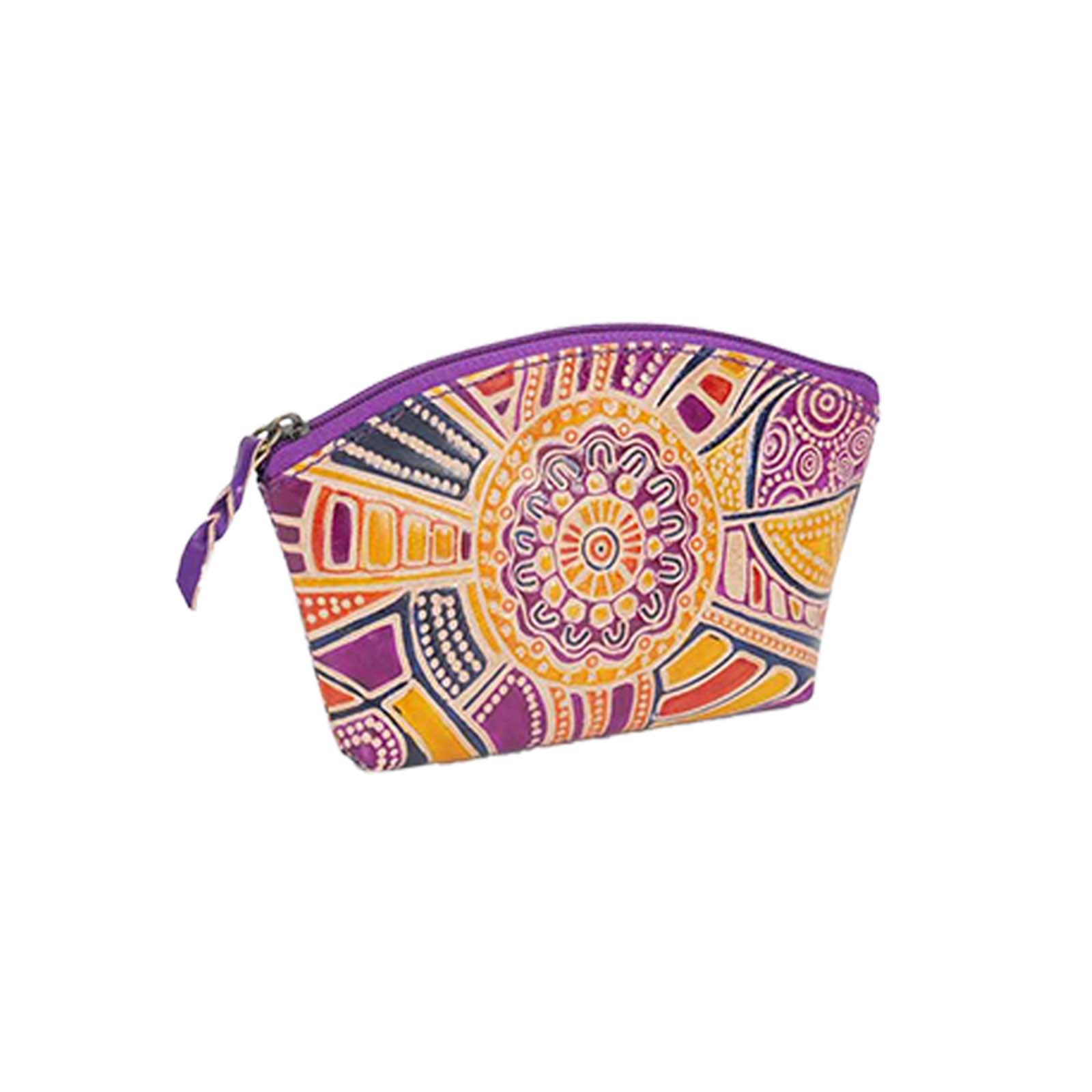 Leather-Purse-Medium-Arch-Road-To-Freedom-Purple
