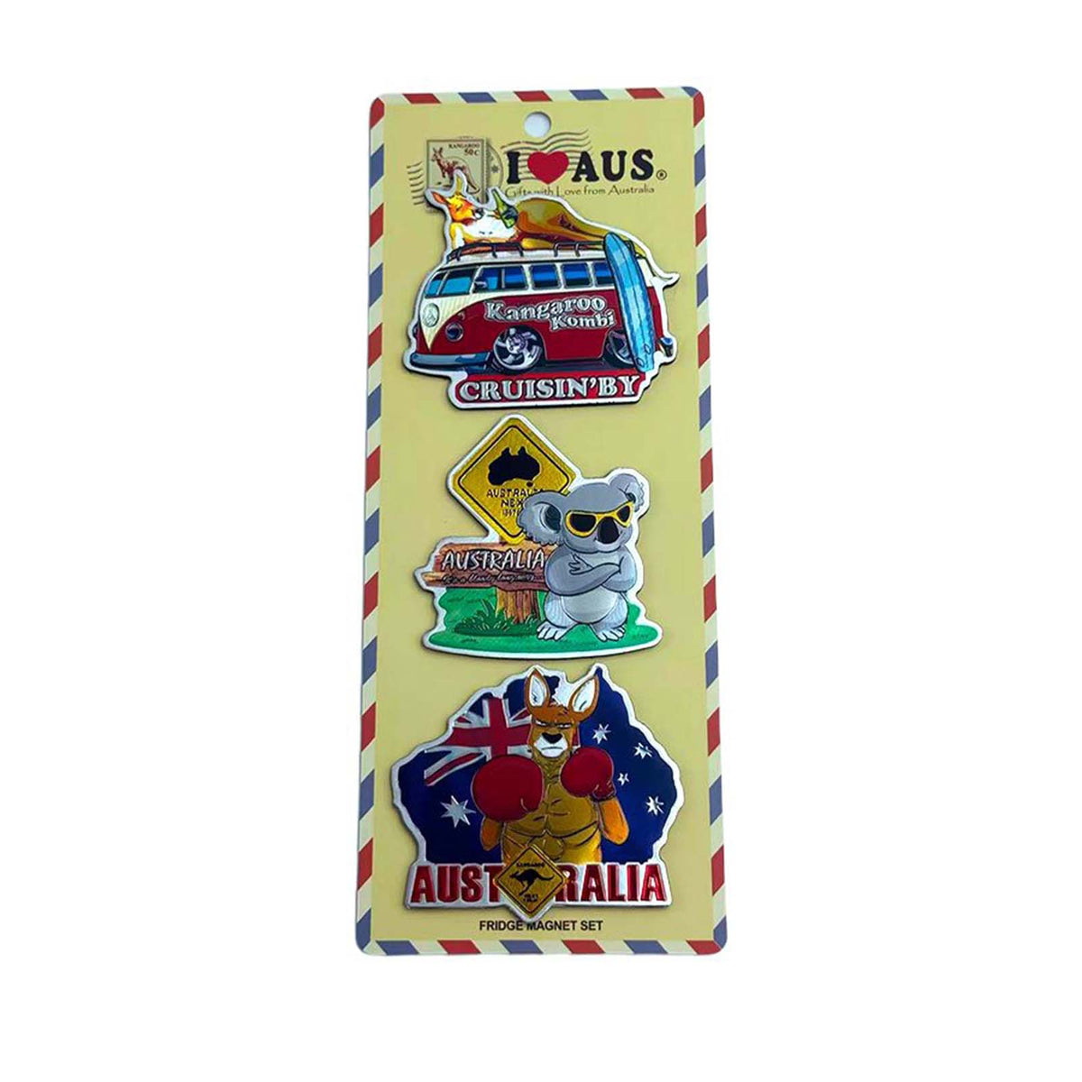 Magnet-3-Pack-Foil-Kangaroo-Koala