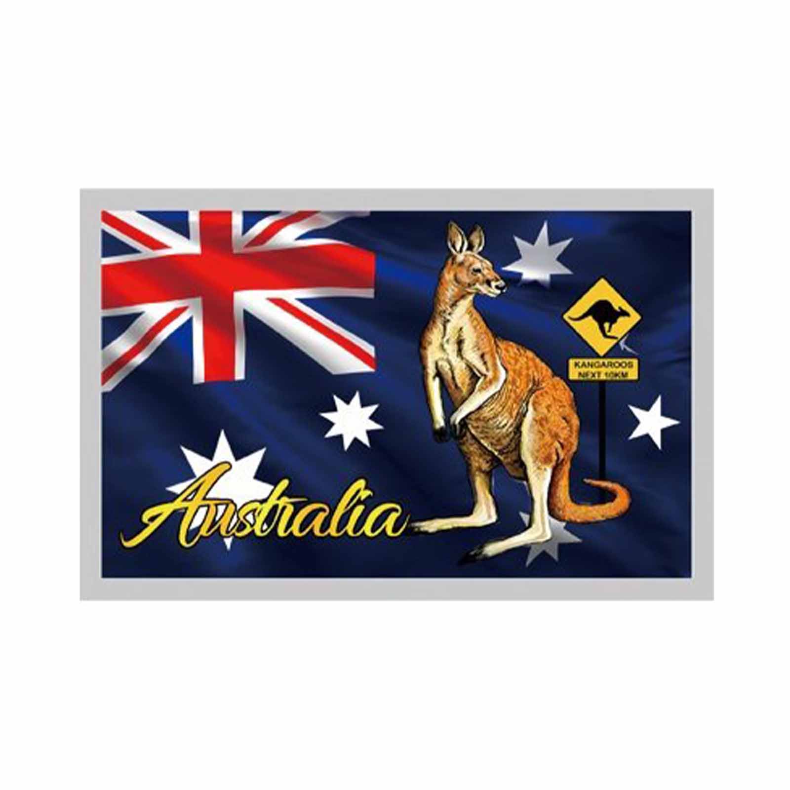 Magnet-Foil-LS-Kangaroo-on-Flag