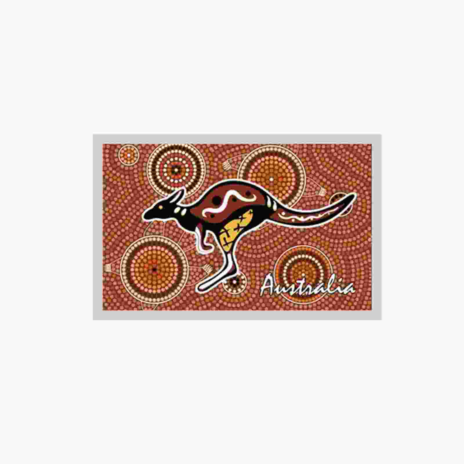 Magnet-Foil-Ls-Aboriginal-Aboriginal-Kangaroo-Art