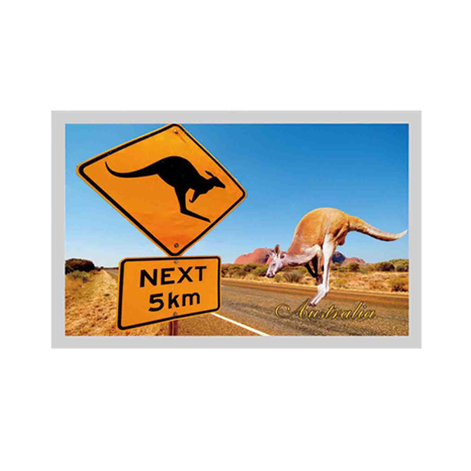 Magnet-Foil-Ls-Outback-Kangaroo-Road-Sign-Post