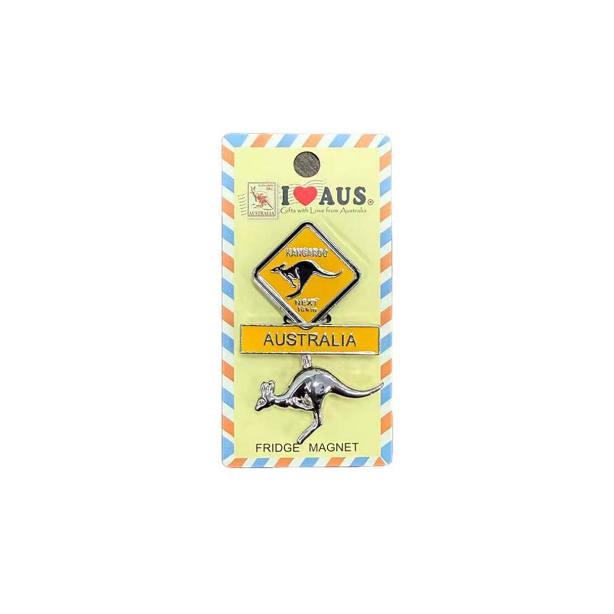 Magnet-Metal-Flying-Kangaroo-Road-Sign