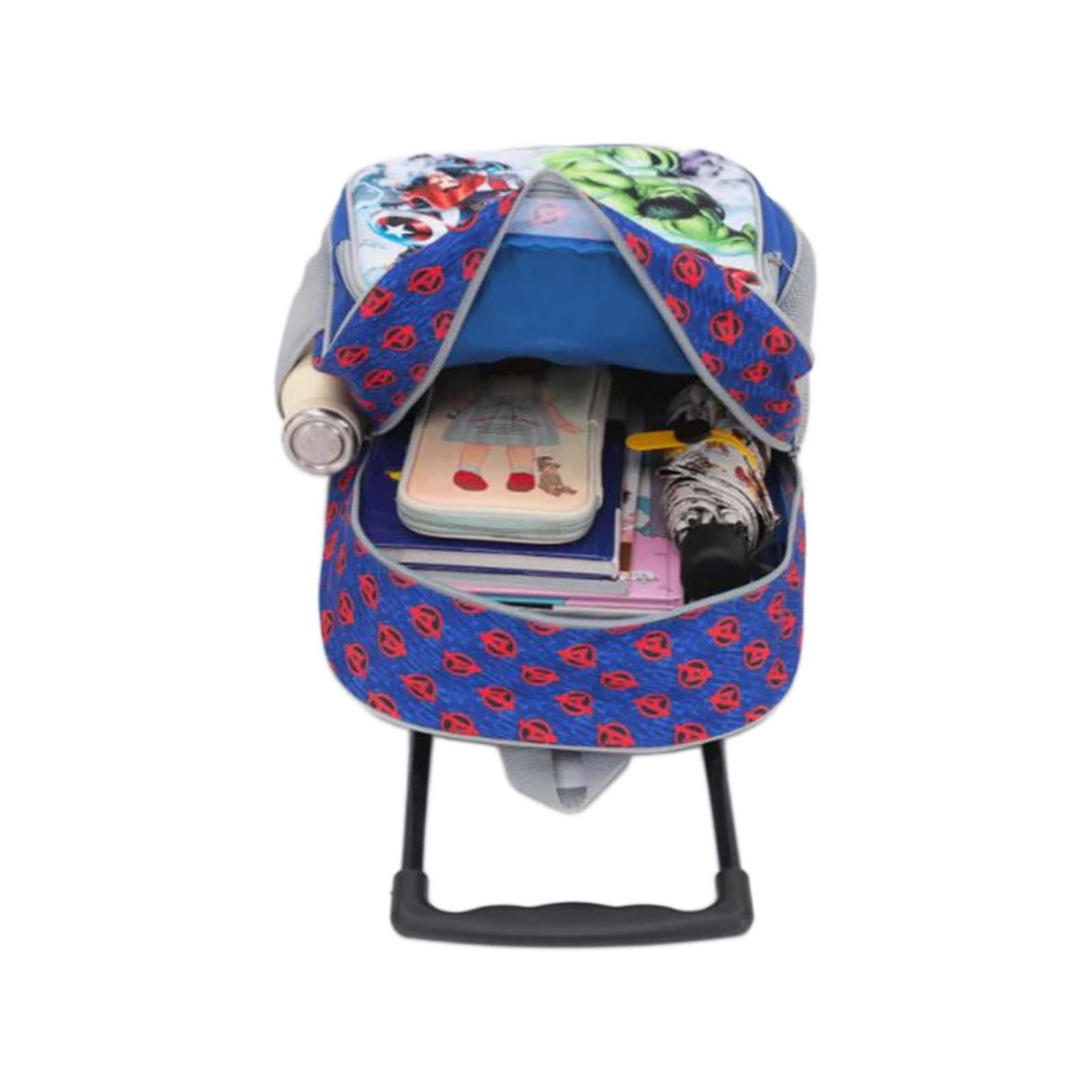 Marvel-Avengers-17-Inch-Trolley-Backpack-Open