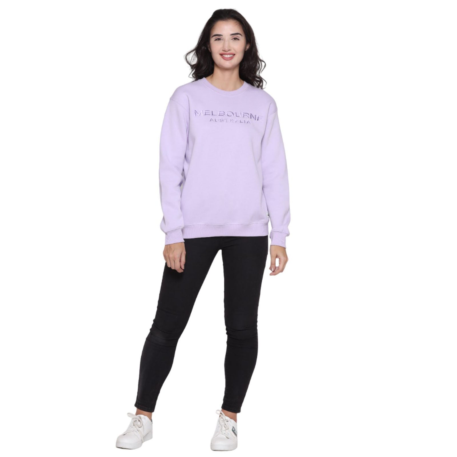 Melbourne-Colourful-Unisex-Sweatshirt-Lilac-Front-1