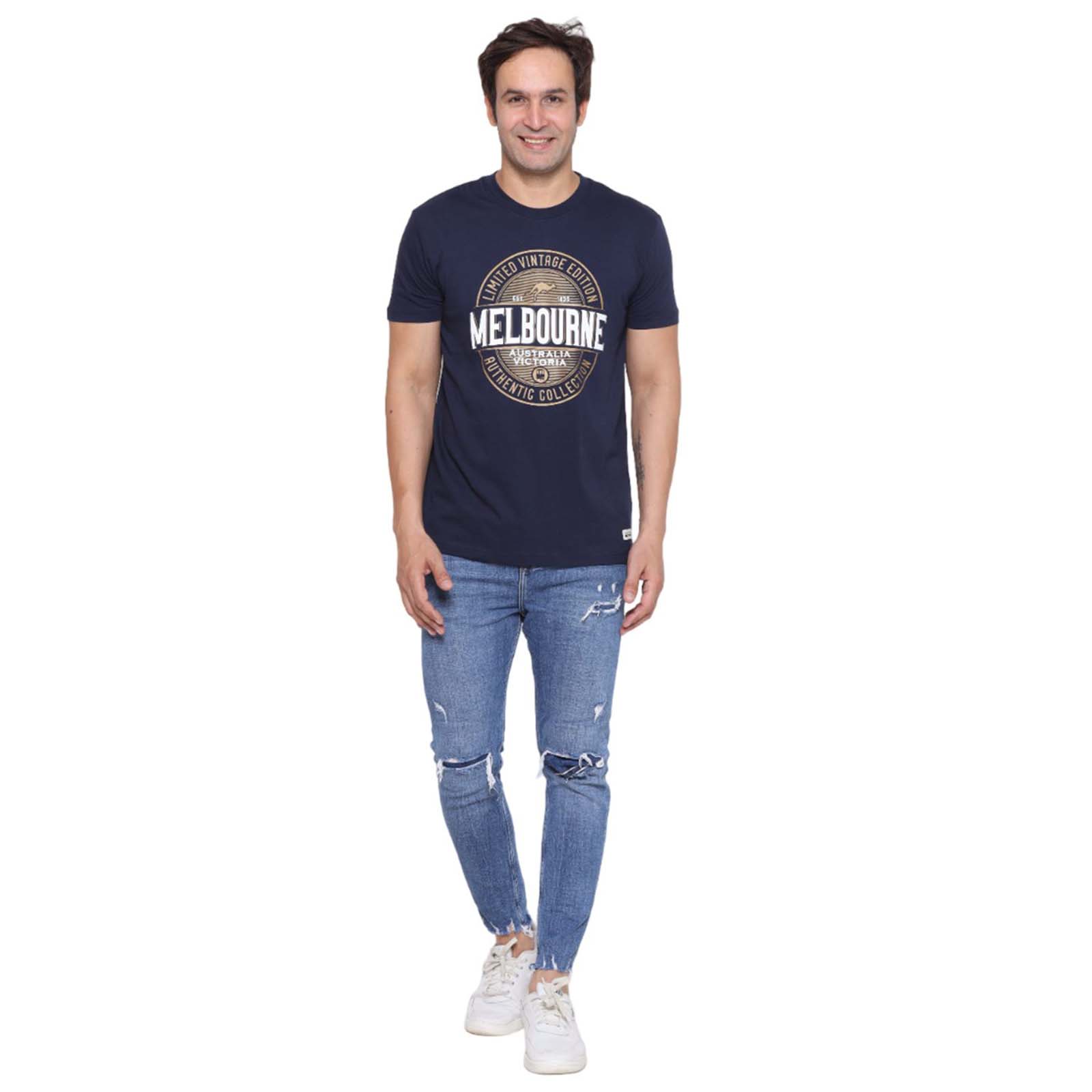 Melbourne-Limited-Vintage-Unisex-T-Shirt-Navy-Front-1