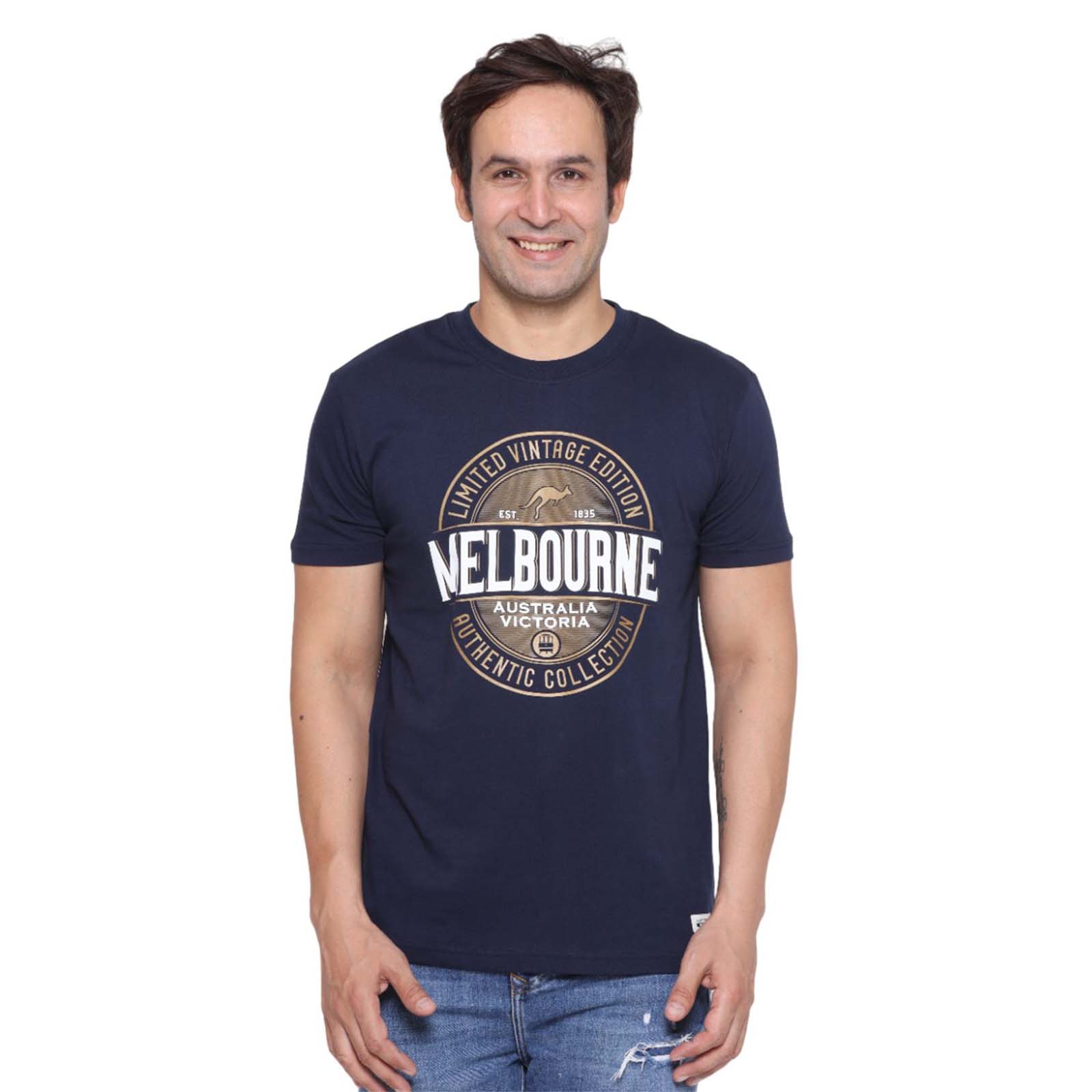 Melbourne-Limited-Vintage-Unisex-T-Shirt-Navy