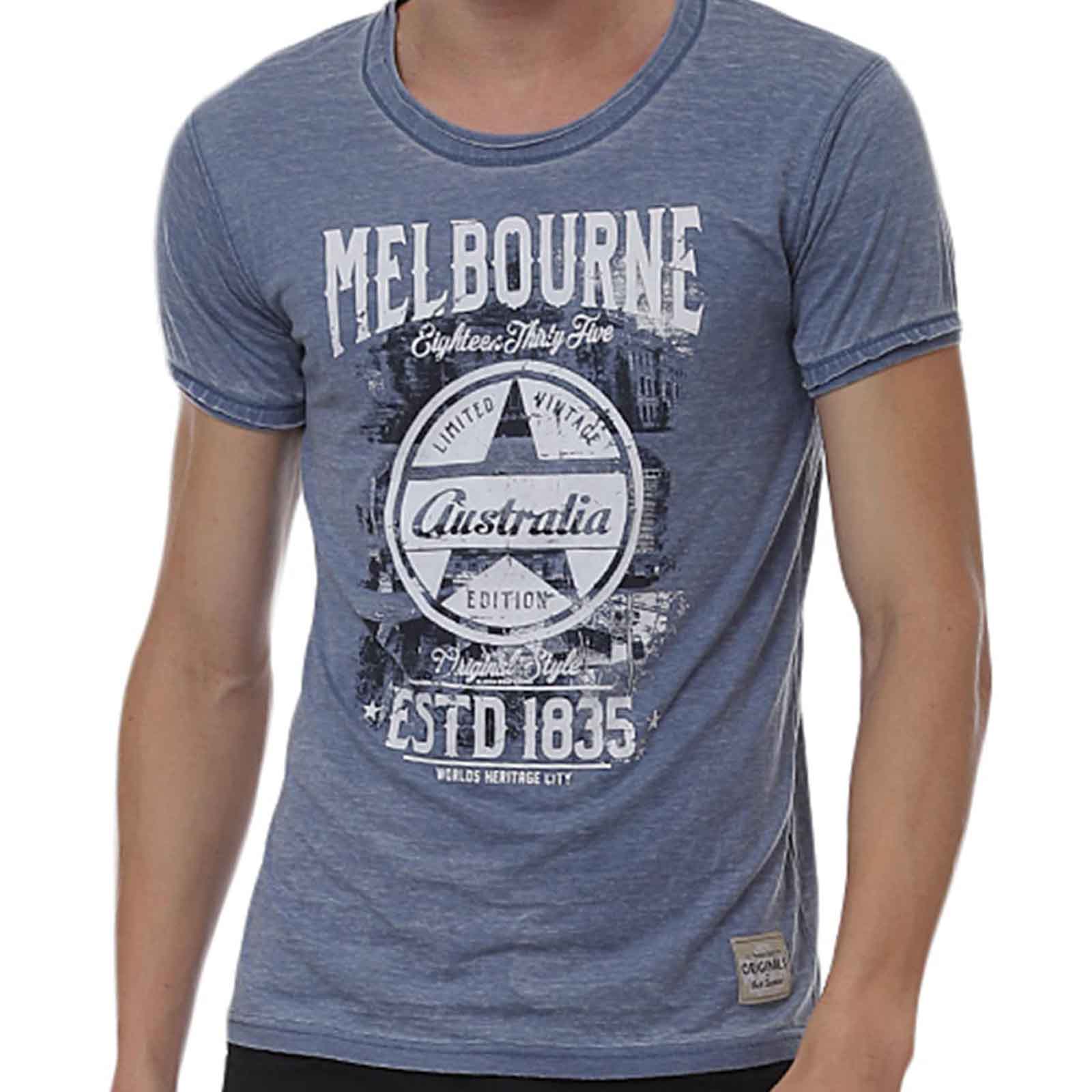 Melbourne-Photo-Star-T-Shirt-Indigo-Front