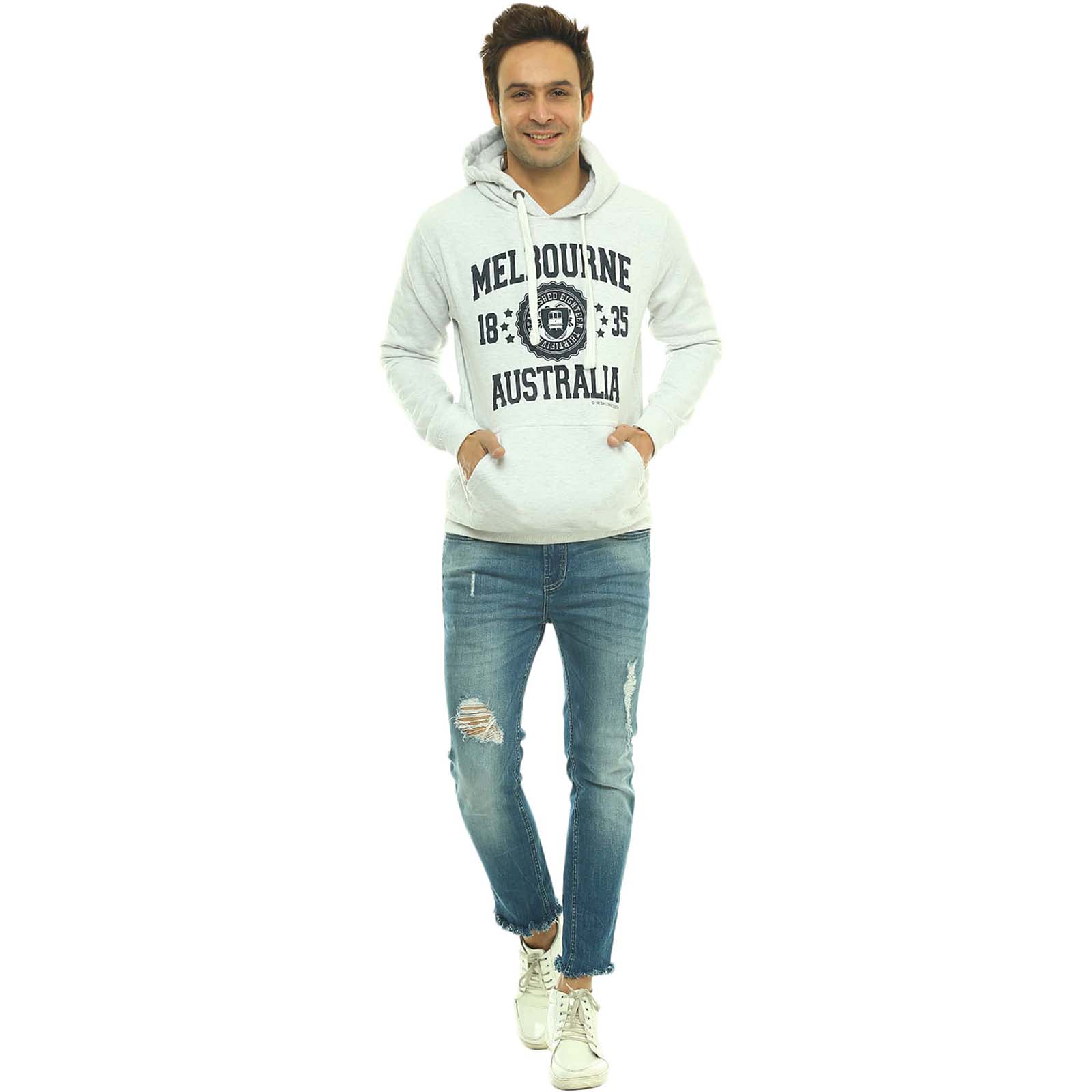 Melbourne-Stamp-Stars-Unisex-Hoodie-Ash-Grey-Front-1