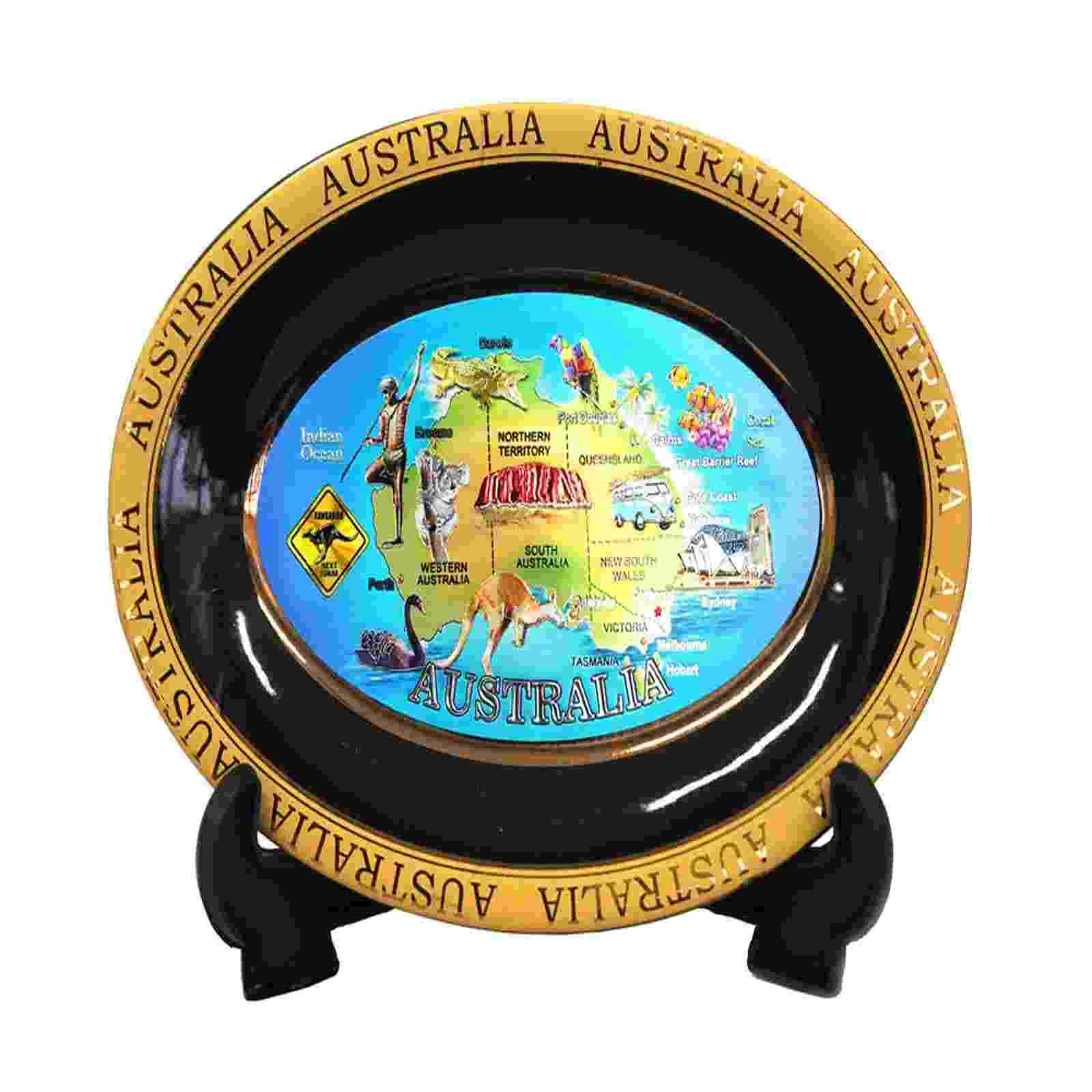 Plate-6-Inch-Green-Map-Of-Australia