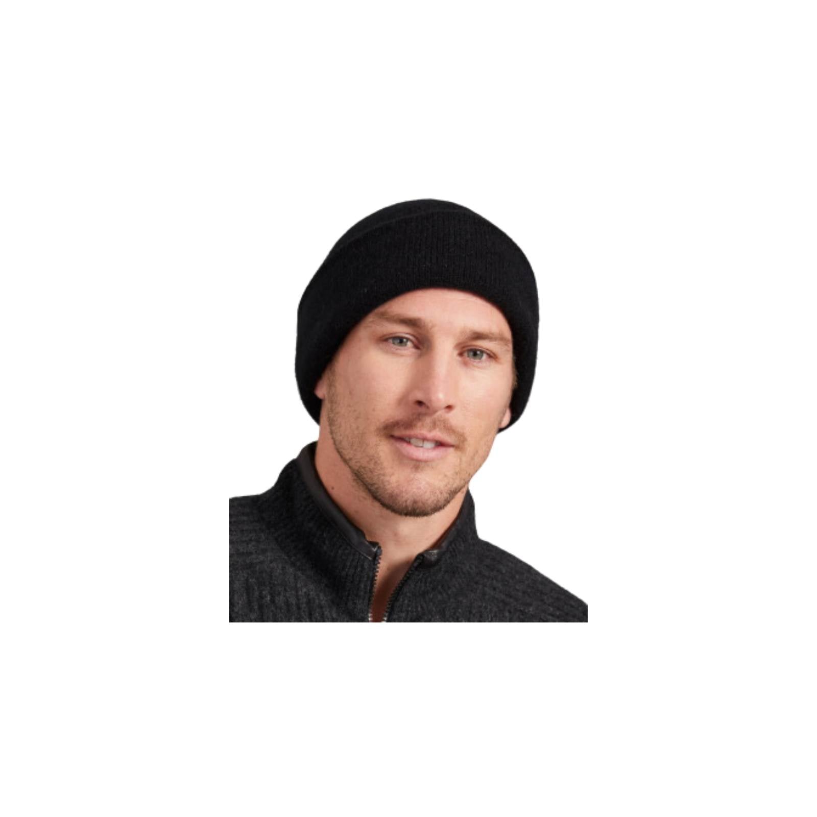 Possum-Merino-Plain-Tubular-Beanie-Black